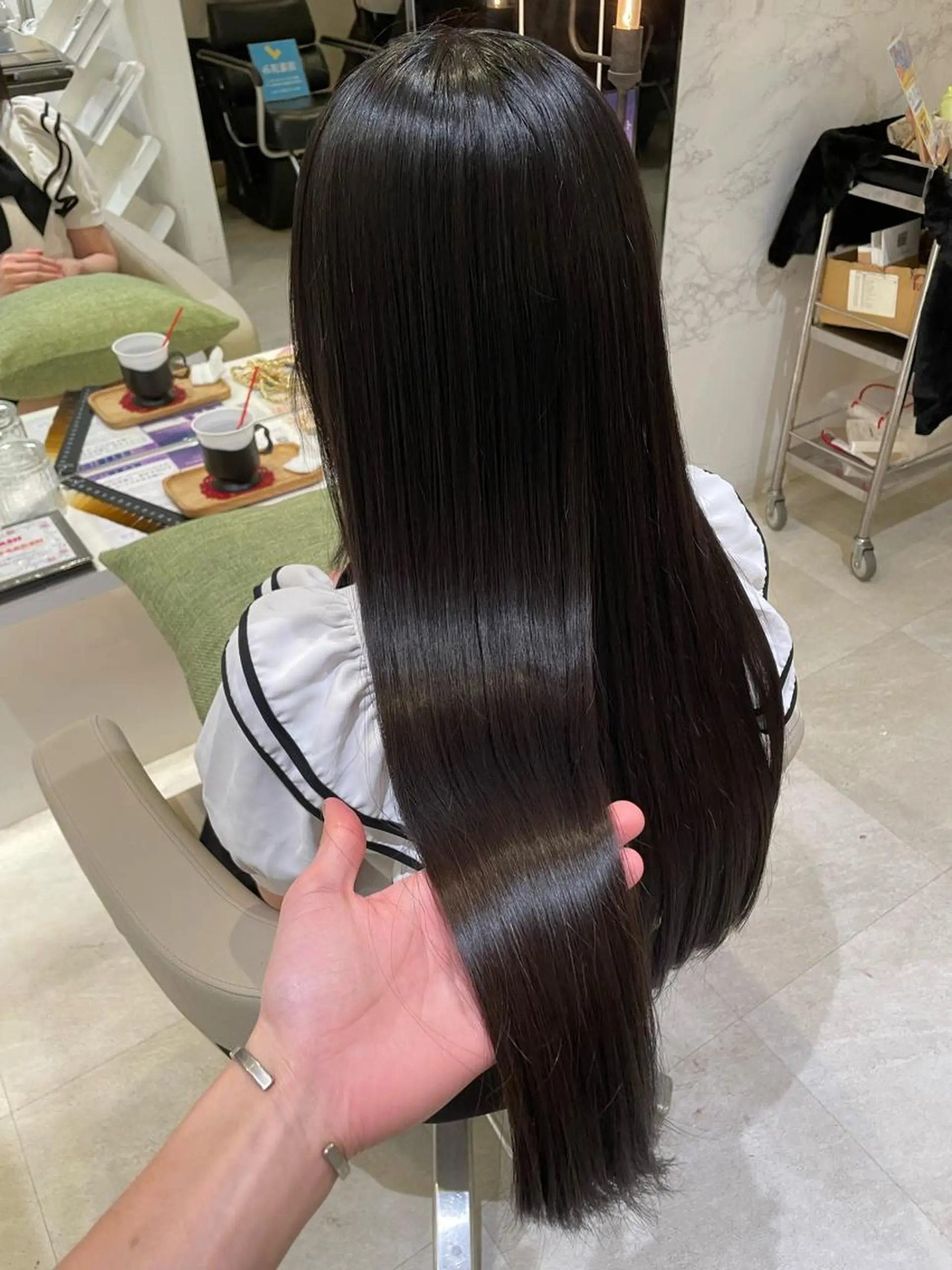 ロング 髪質改善・縮毛矯正 濱　泰賀のヘアスタイル