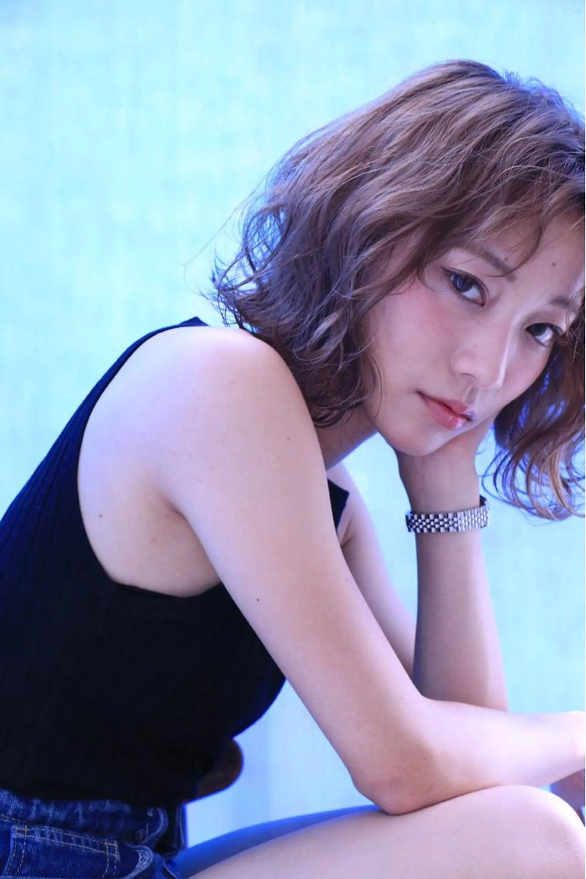 ミディアム カット ヘアカラー トリートメント 一ノ瀬 暁のヘアスタイル