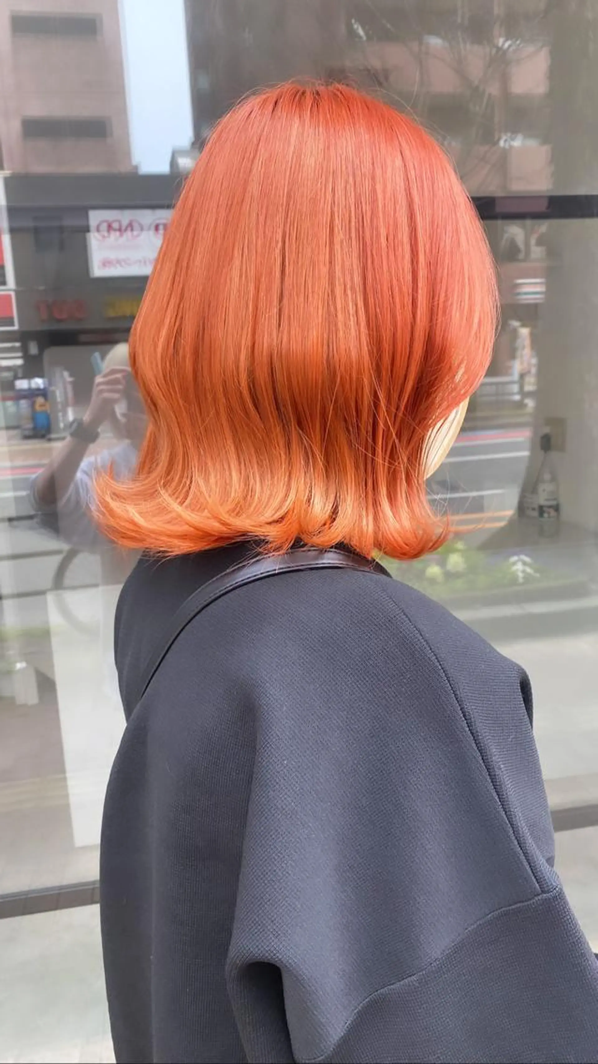 ミディアム カラー カット ヘアカラー 縮毛矯正 RURI韓国ボブ 🇰🇷タッセルボブのヘアスタイル