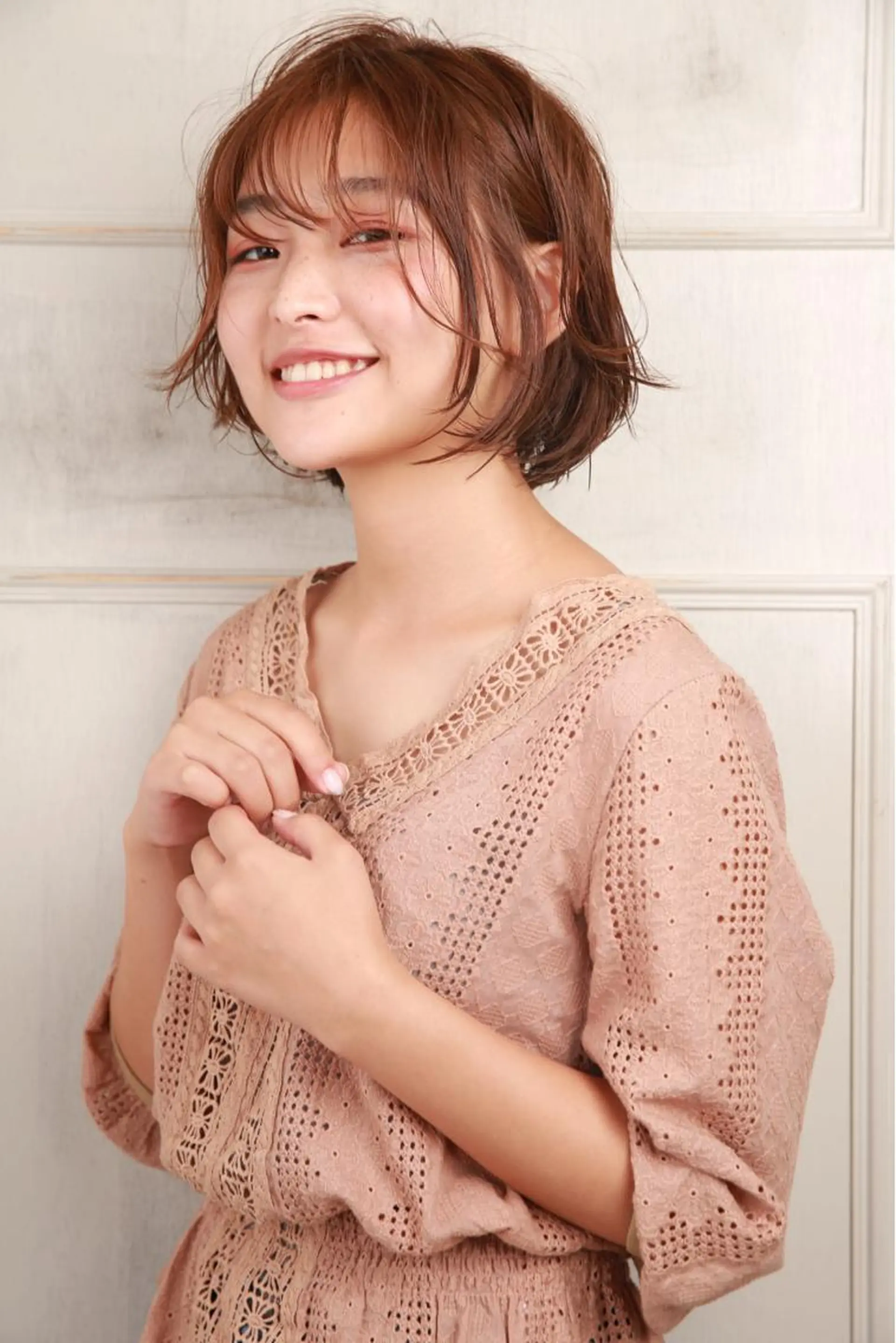 ミディアム カラー パーマ 太田 健介【髪質改善】のヘアスタイル