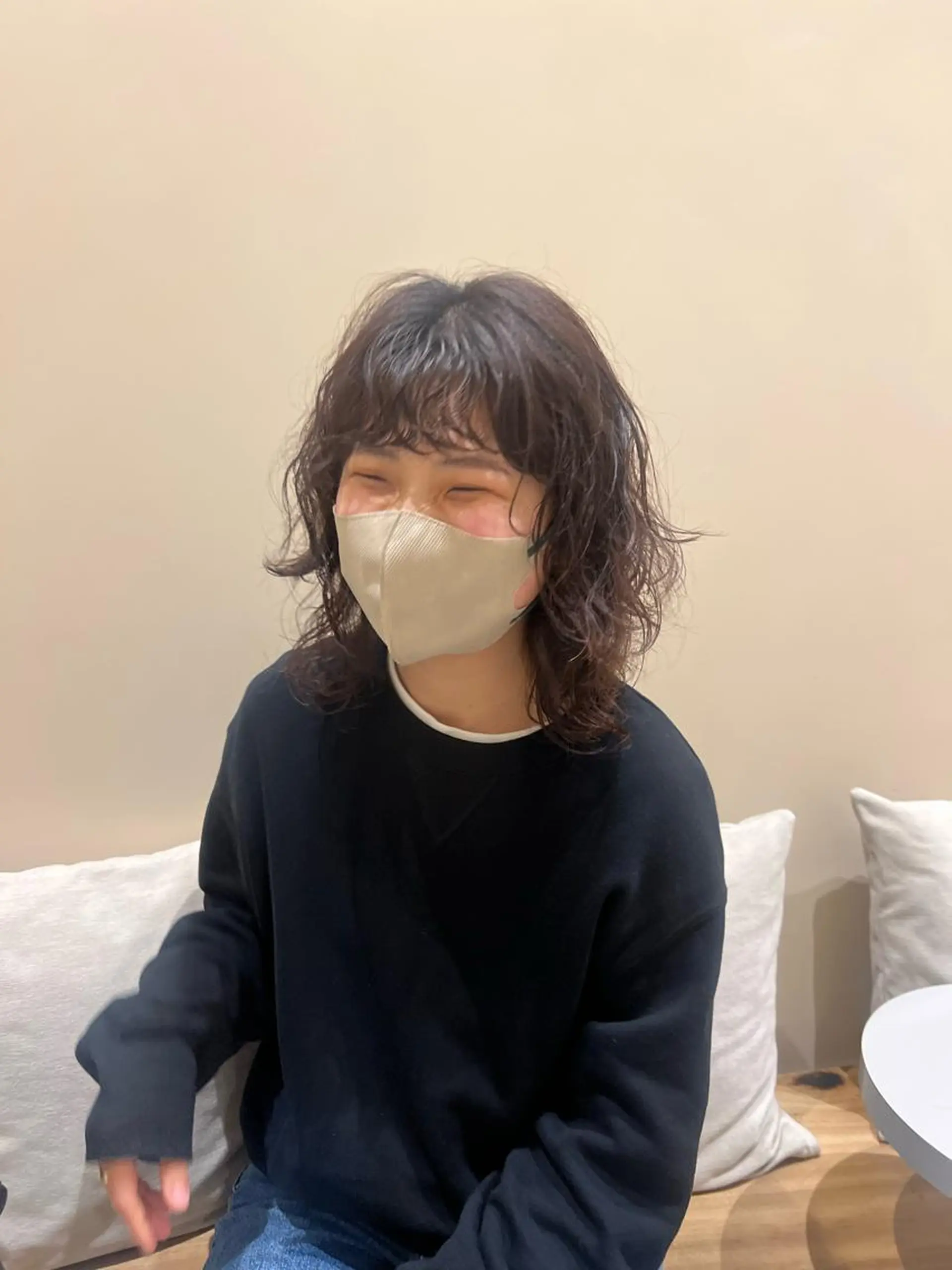 パーマ レイヤーカット NERO加藤木麻彩のヘアスタイル