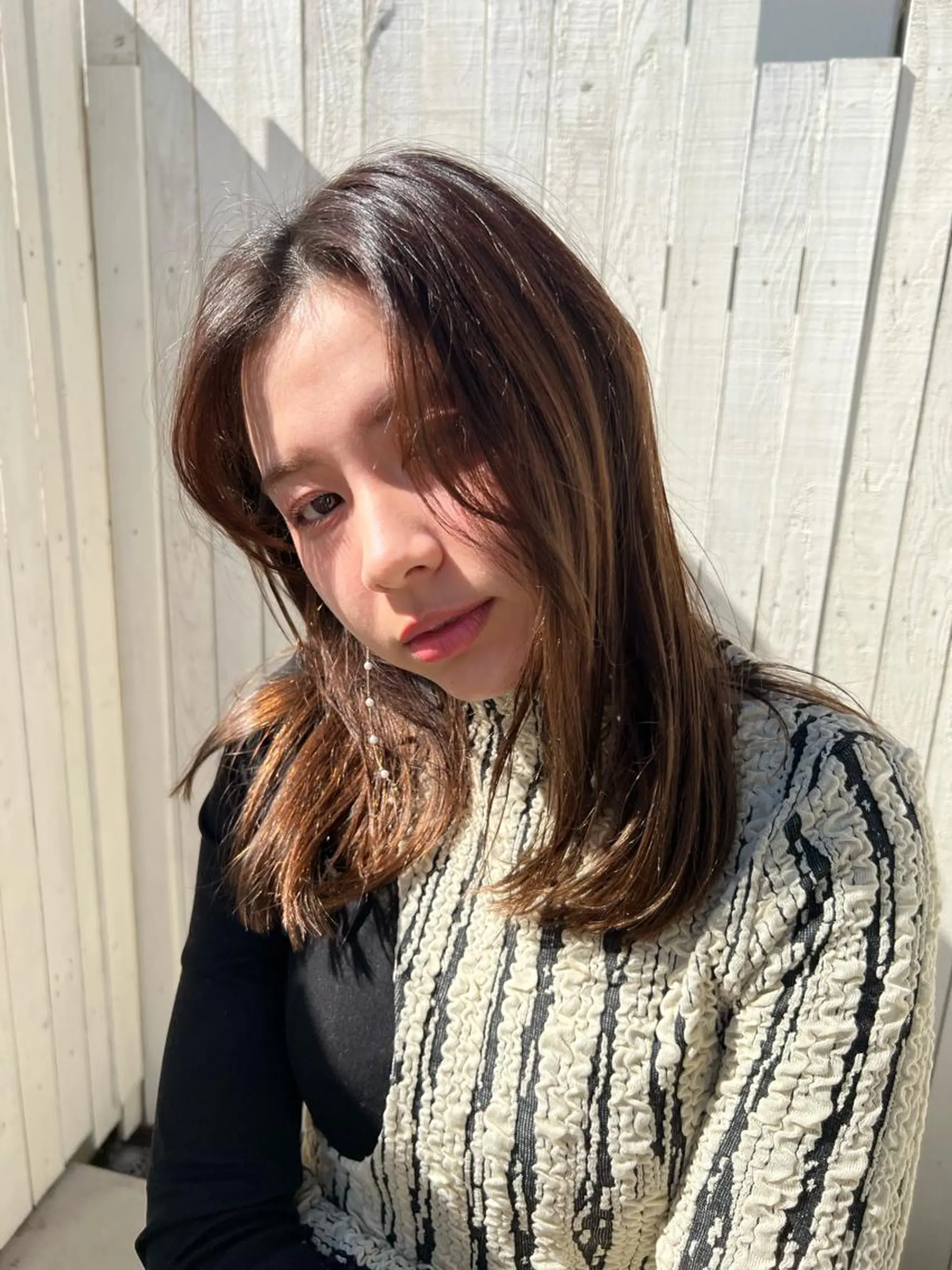 ロング カット ヘアカラー トリートメント mizuki ,のヘアスタイル