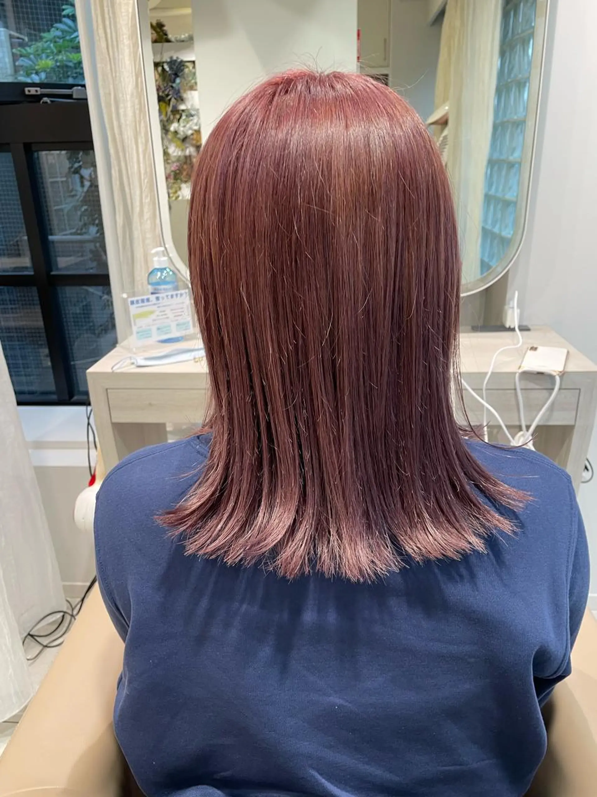 カラー ピンクカラー ハッシュカット 暖色カラー/伊藤菜月のヘアスタイル