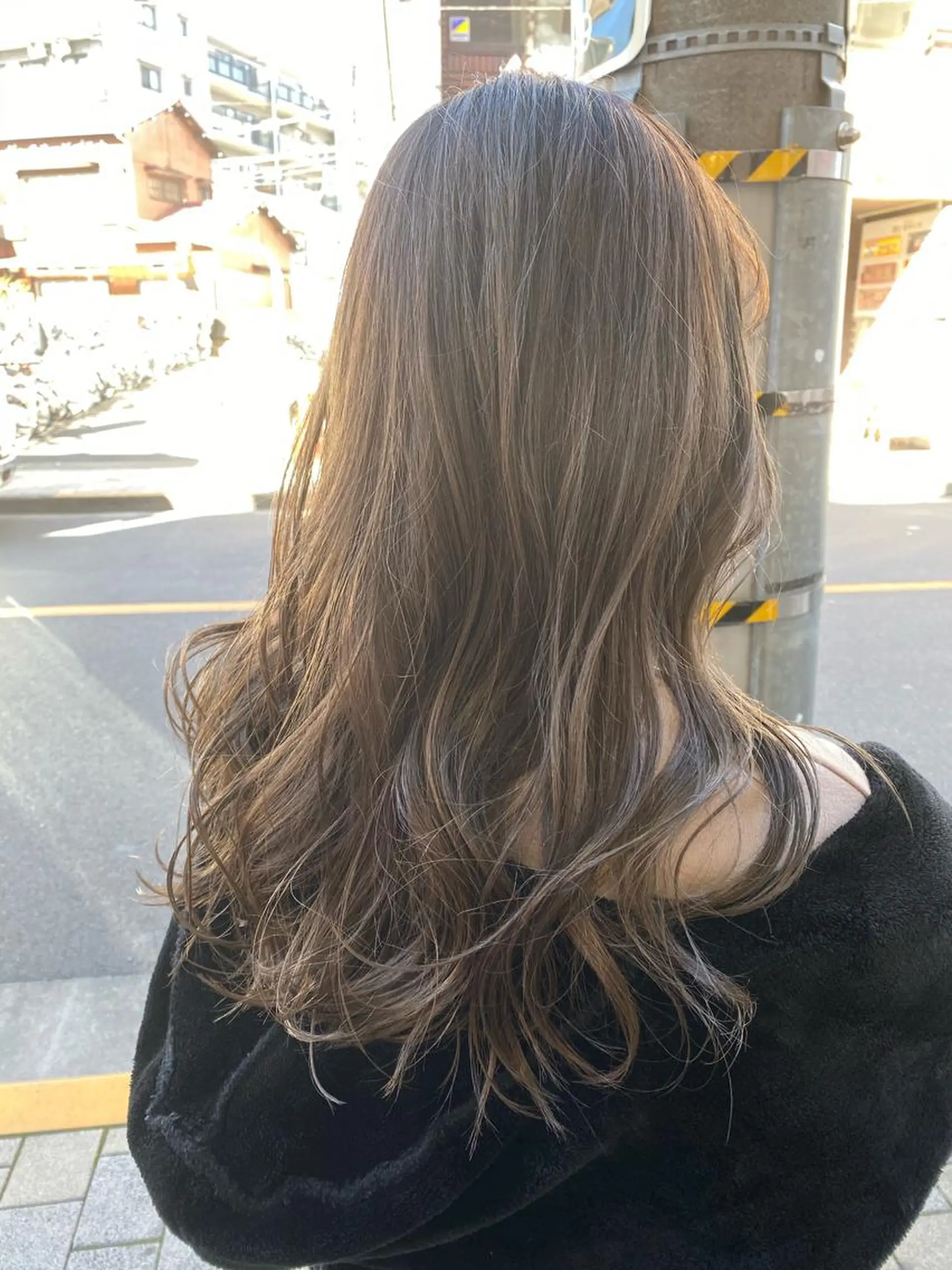 ロング カラー パーマ カット ヘアカラー 奥秋 理紗　sai xのヘアスタイル