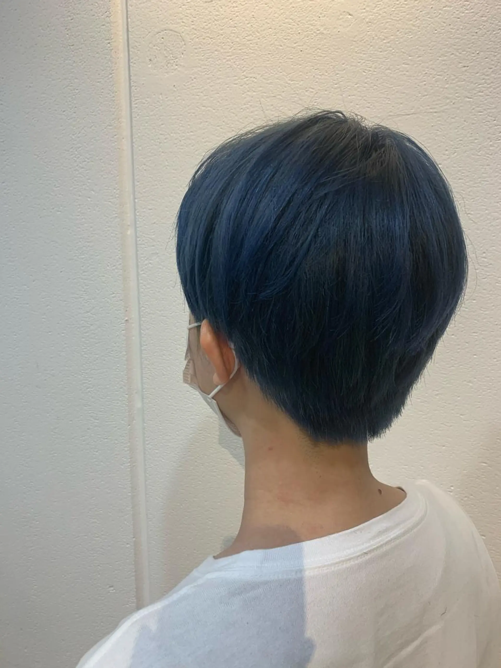 ショート カラー ブルーカラー ネイビーカラー Lolonois梅田 /Okazaki:)のヘアスタイル