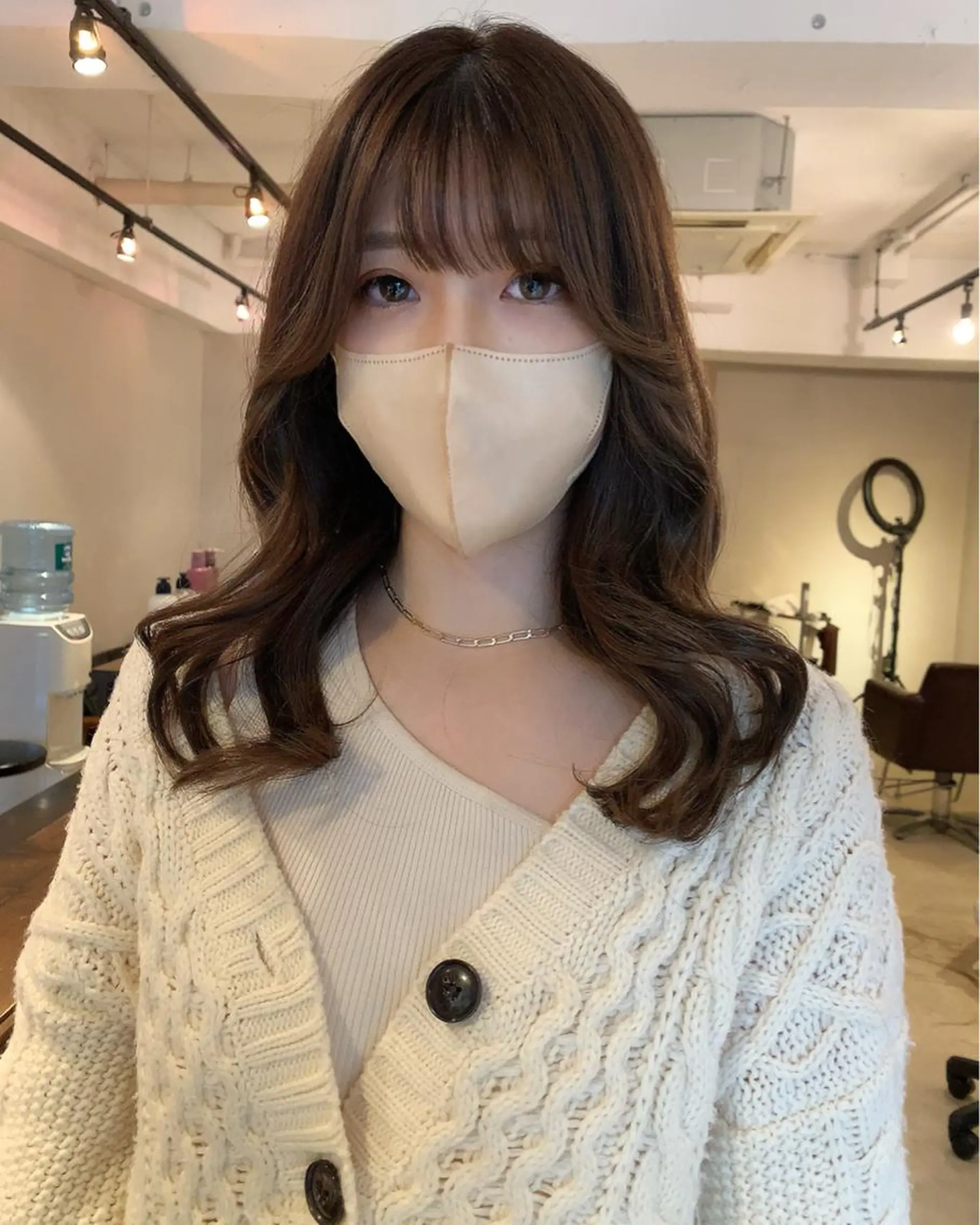 セミロング カラー カット ヘアカラー トリートメント ヘッドスパ 透明感/オリーブ/ グレージュ/YUKAのヘアスタイル