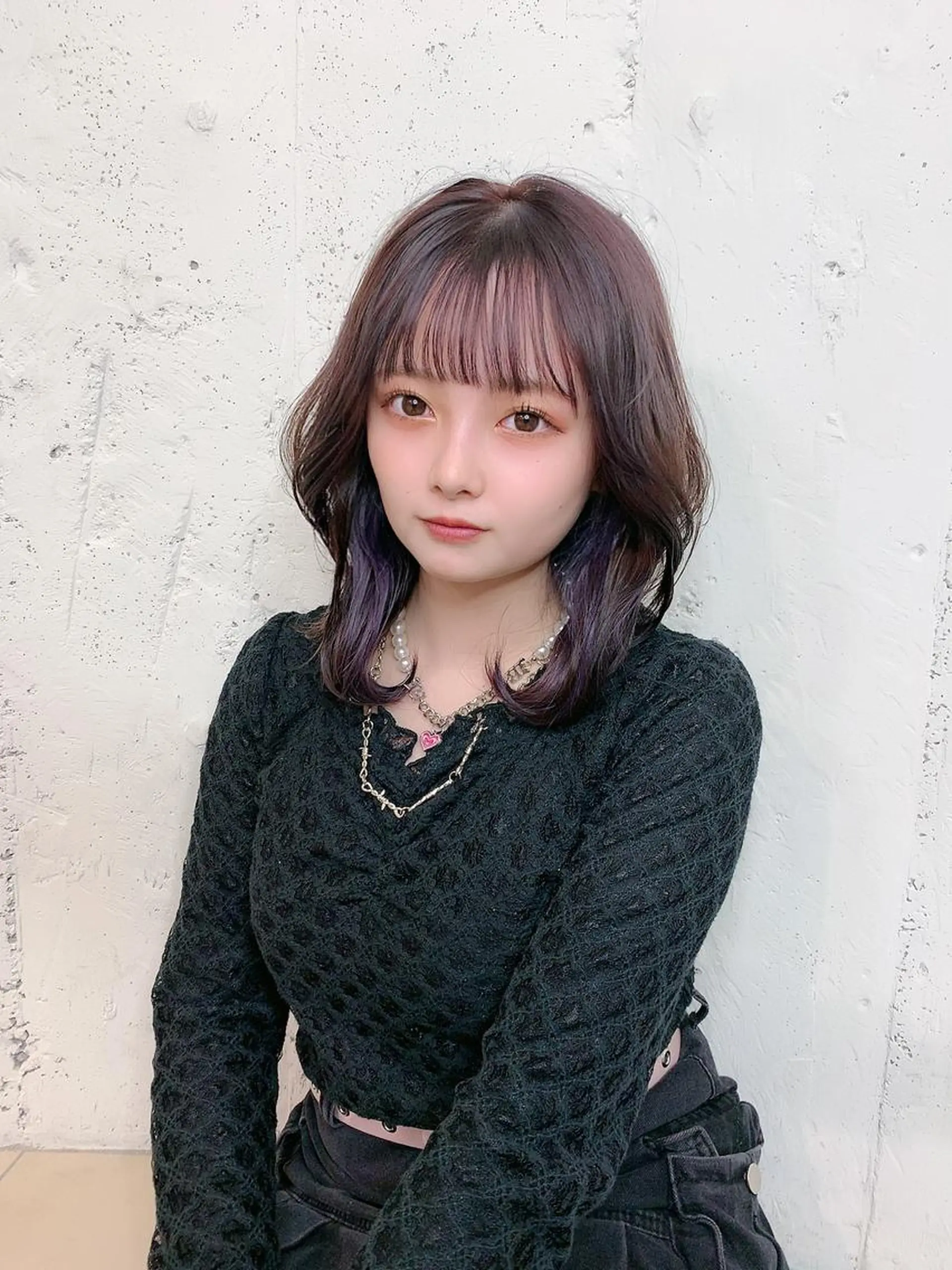 ミディアム カラー ヘアカラー 透明感ハイトーン🦄 キラ🌈のヘアスタイル