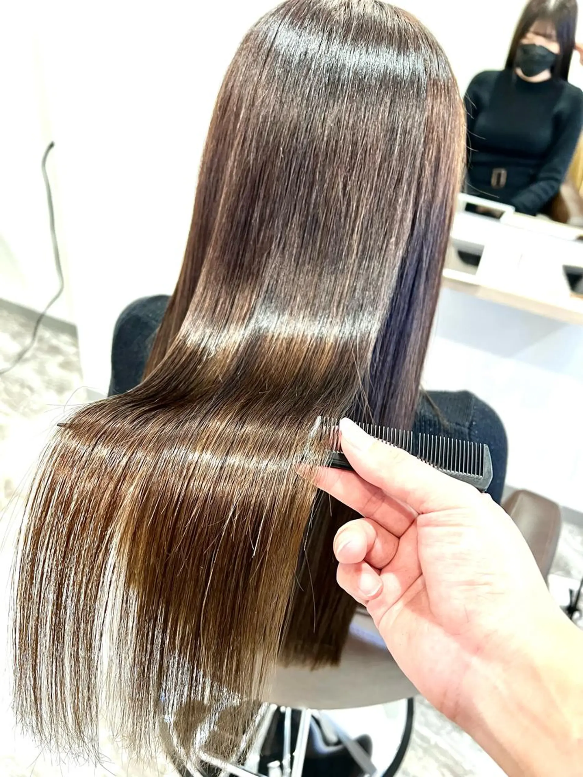 セミロング 髪質改善 縮毛矯正 カット 縮毛矯正 トリートメント ブリーチ毛に縮毛矯正 ✨カラー✨山田 正幸のヘアスタイル