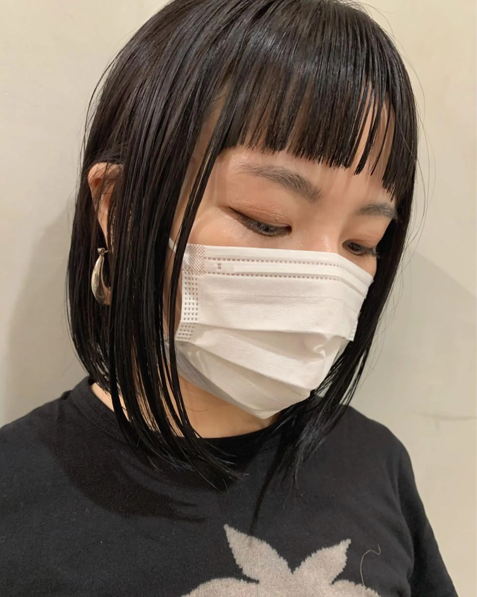 ミディアム カラー ボブ オン眉 カット ヘアカラー トリートメント 優作 〜圧倒的信頼〜のヘアスタイル