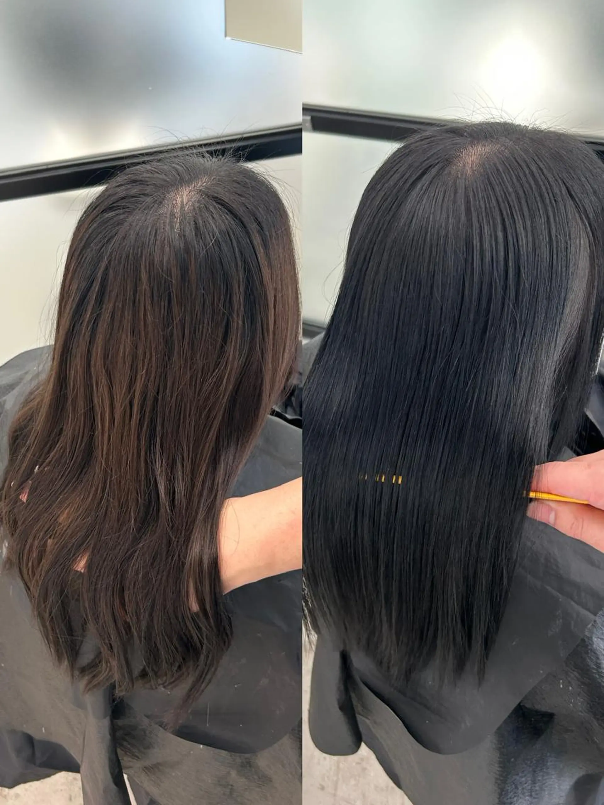 セミロング カラー トリートメント 縮毛矯正 トリートメント 髪質改善ヘアエステ Soruhaのヘアスタイル