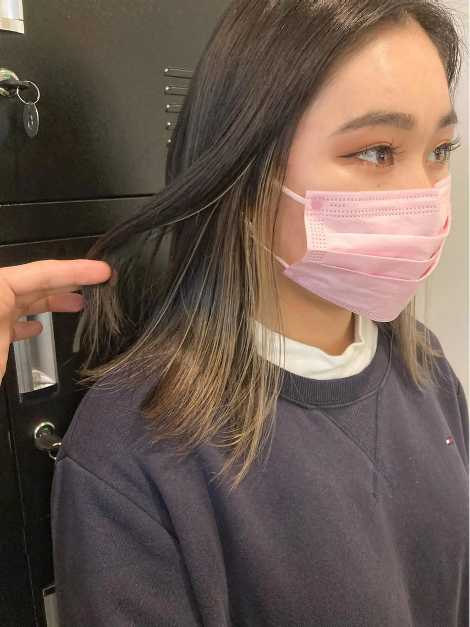 ミディアム カラー グレージュ ハイライトカラー ハイライト ヘアカラー カラーリスト菅野 竜矢🌈のヘアスタイル