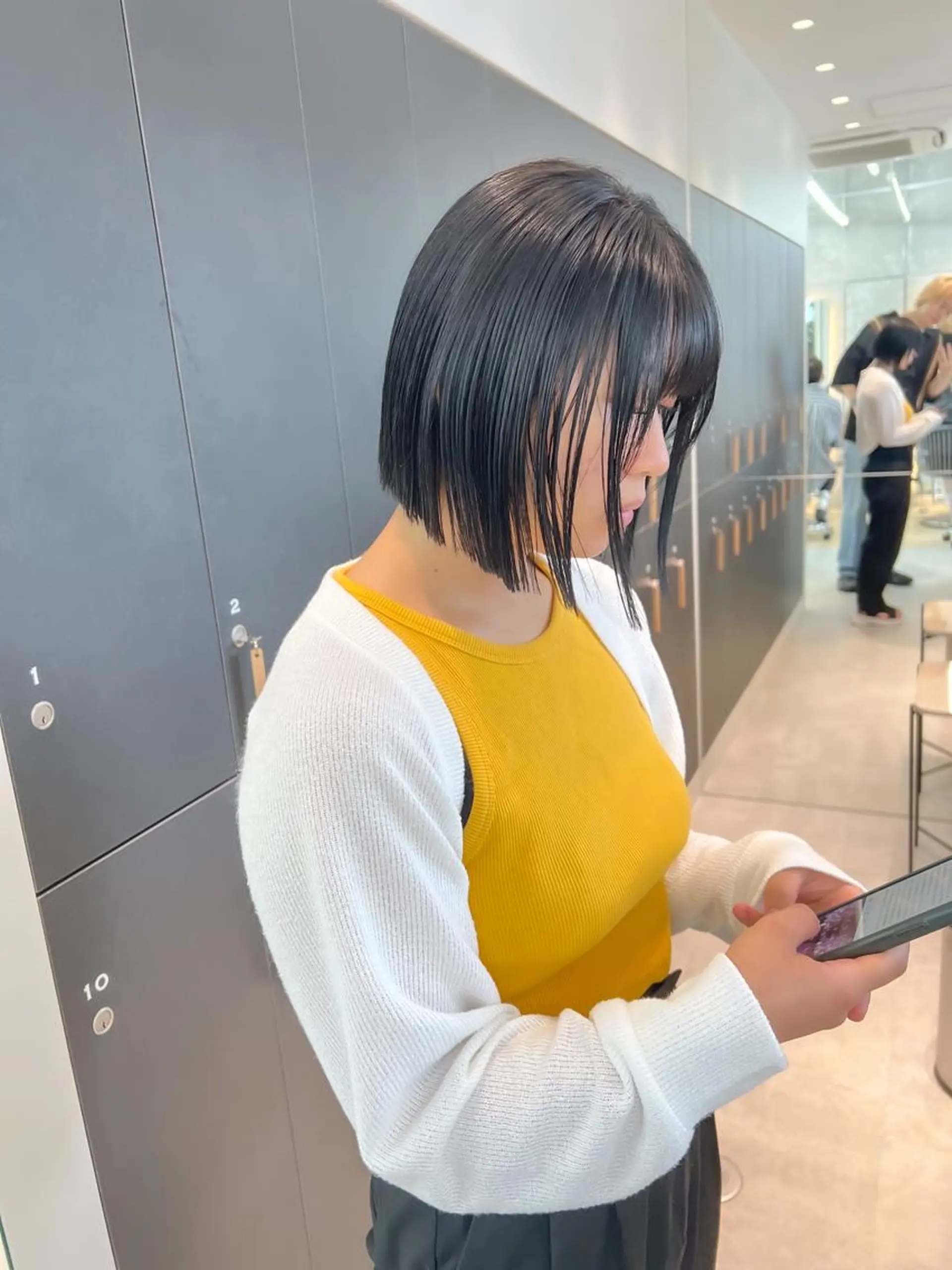 ミディアム カット ヘアカラー トリートメント ボブ/縮毛矯正 髪質改善/もえるのヘアスタイル