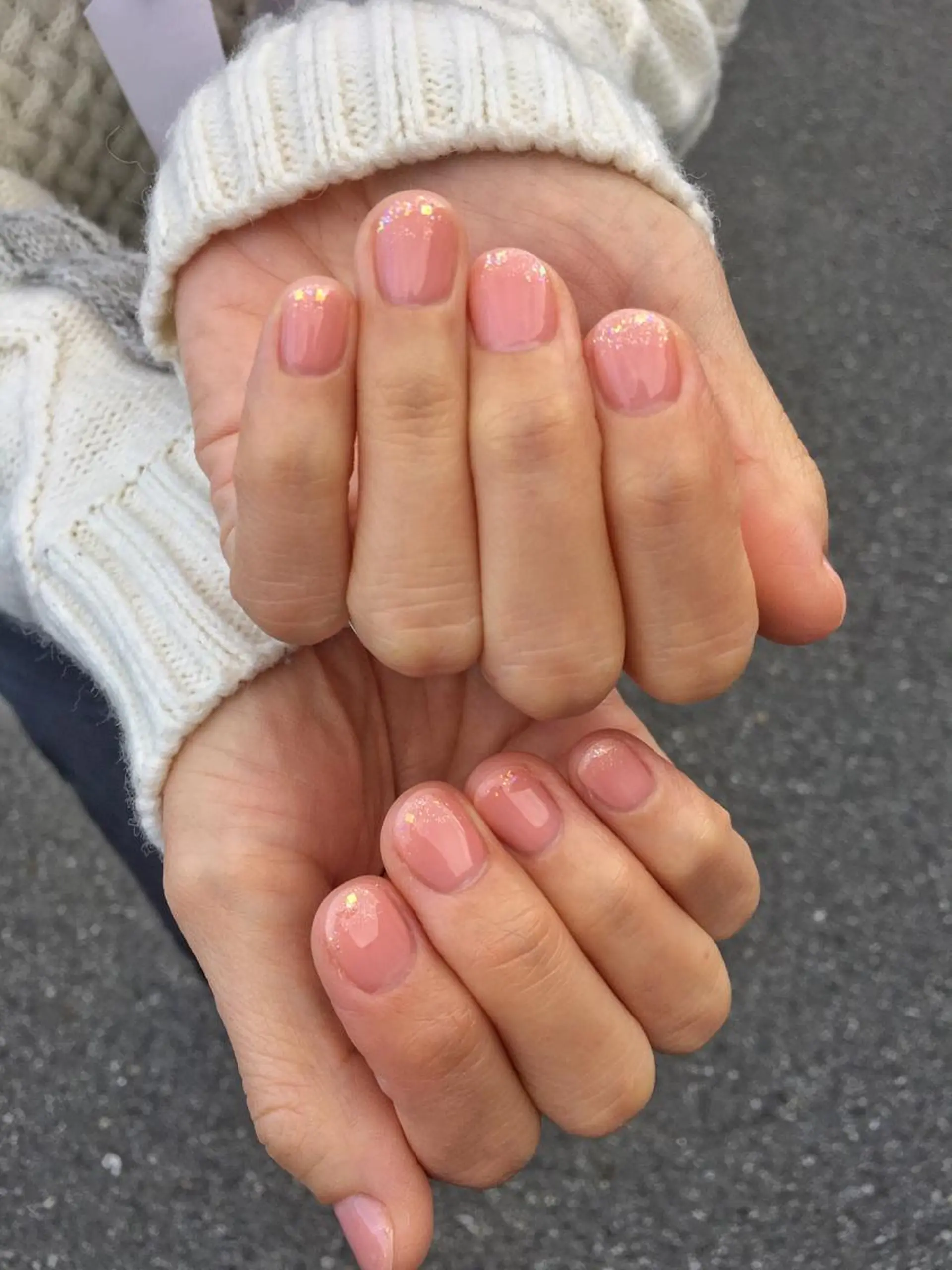 ネイル ラメ(グリッター) シンプルネイル ハンドネイル nouva nailsのネイルデザイン