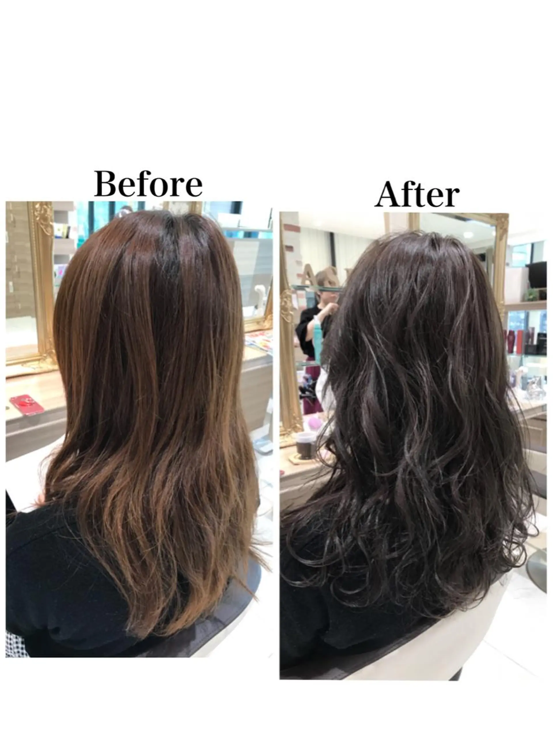 ロング シアーベージュ ヘアカラー 新宿 木下拓哉のヘアスタイル