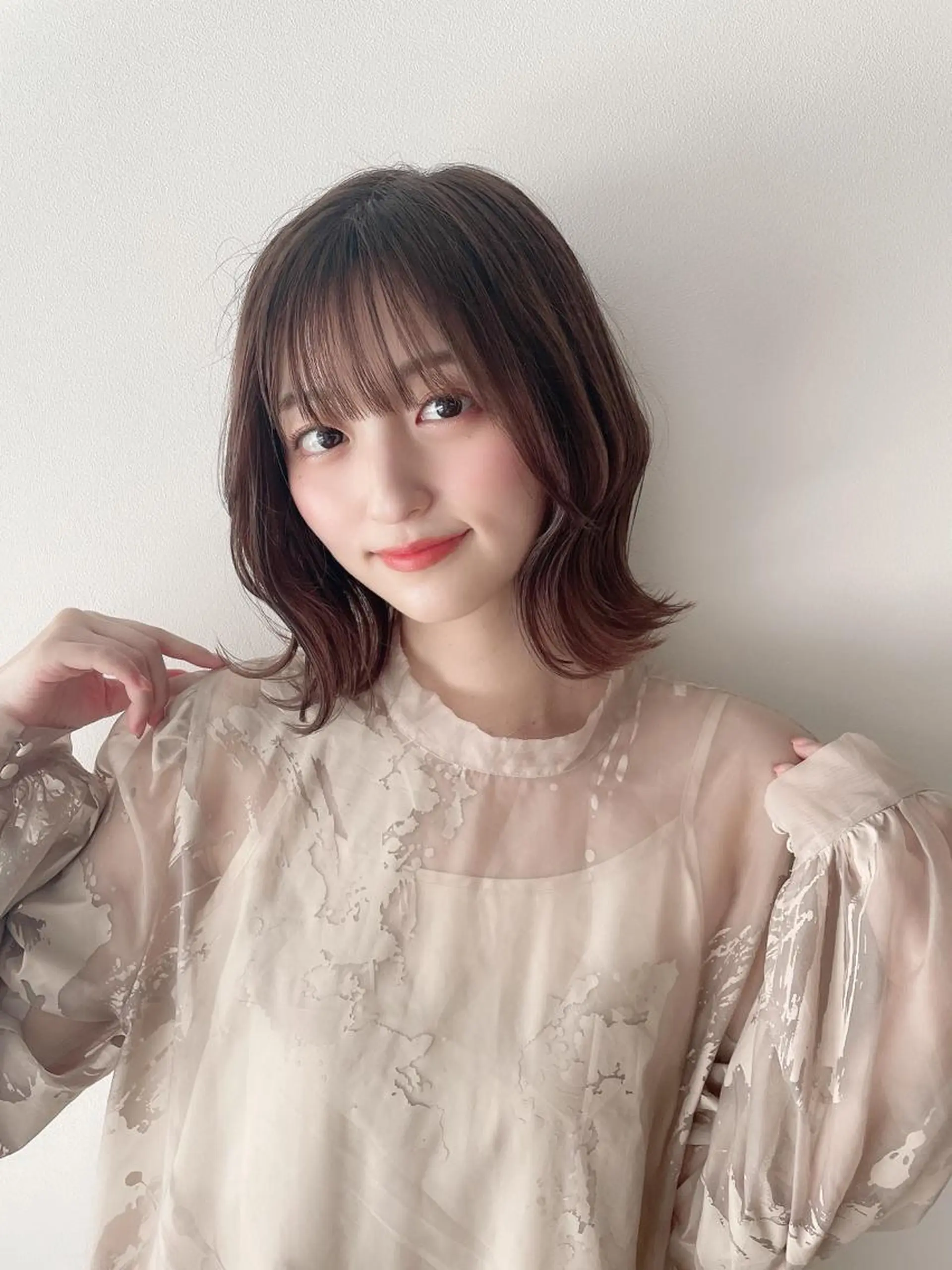 ミディアム カラー カット ヘアカラー なりたいが叶う ながしまじゅんきのヘアスタイル