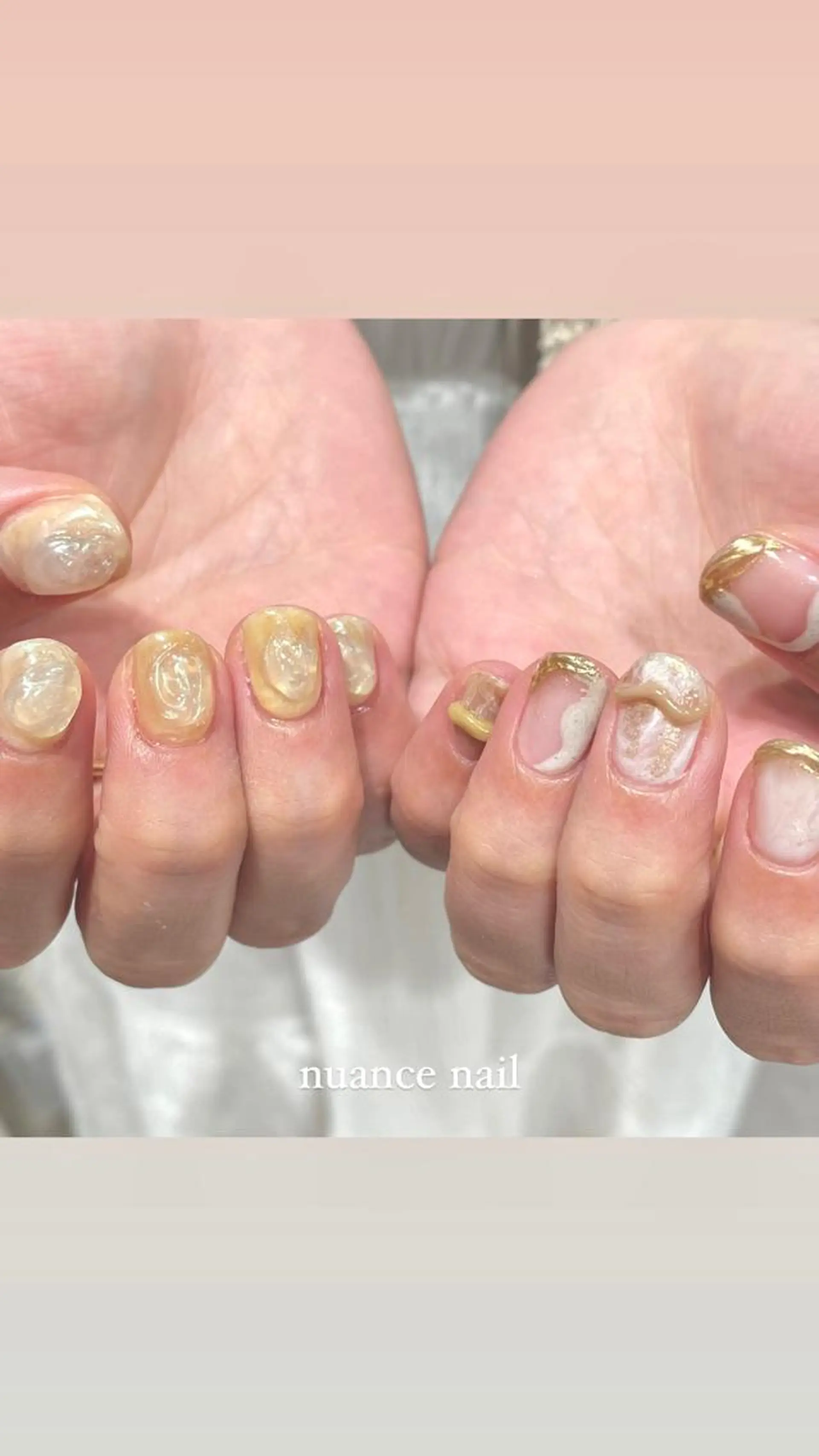 ネイル ハンドネイル 淡色ネイル 🎀moeのネイルデザイン