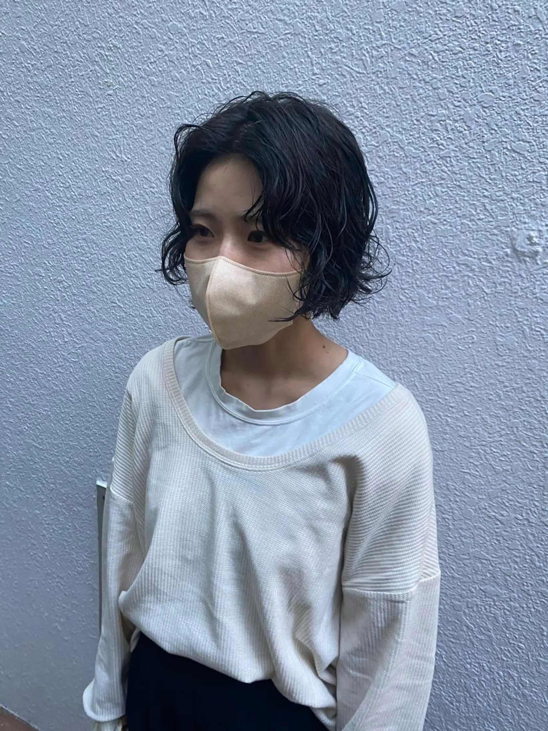 ショート パーマ カット パーマ ハマベ イクト FLORENのヘアスタイル