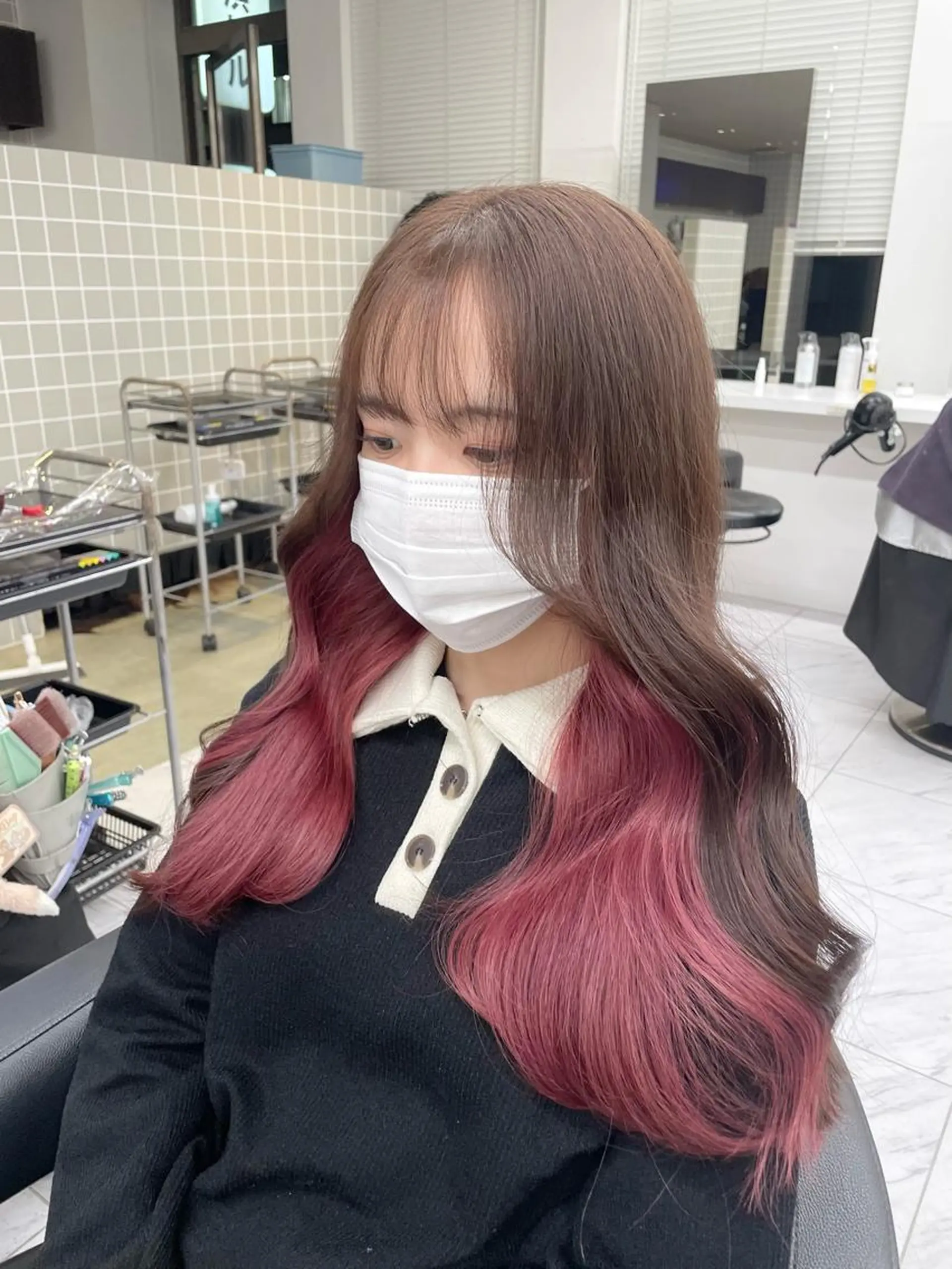 ロング カラー *モデル募集🤍横浜 透明感カラー🫧のヘアスタイル