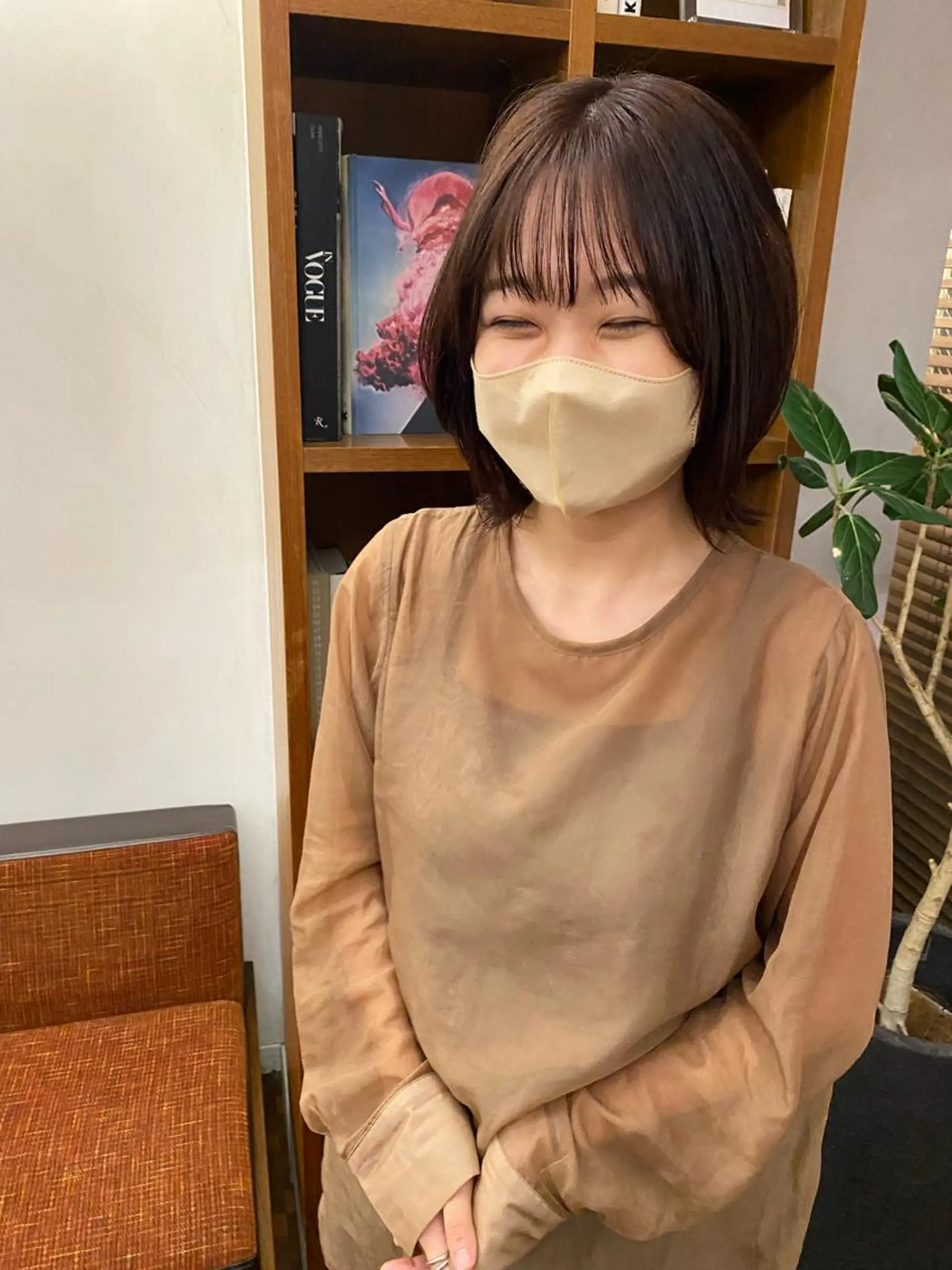 ショート カラー パーマ 似合わせレイヤー/ ニュアンスパーマ高倉のヘアスタイル