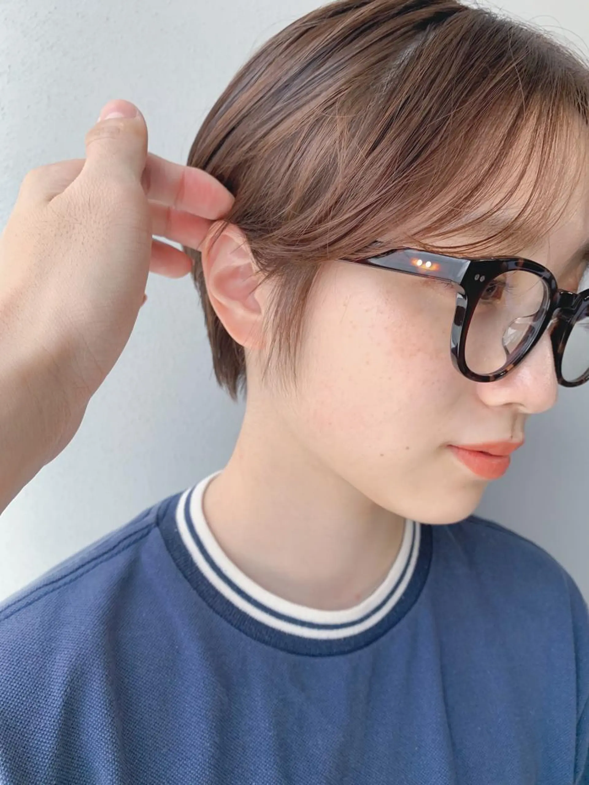 ショート カラー ボブパーマコテ巻き風 パーマNo1深江秀平のヘアスタイル