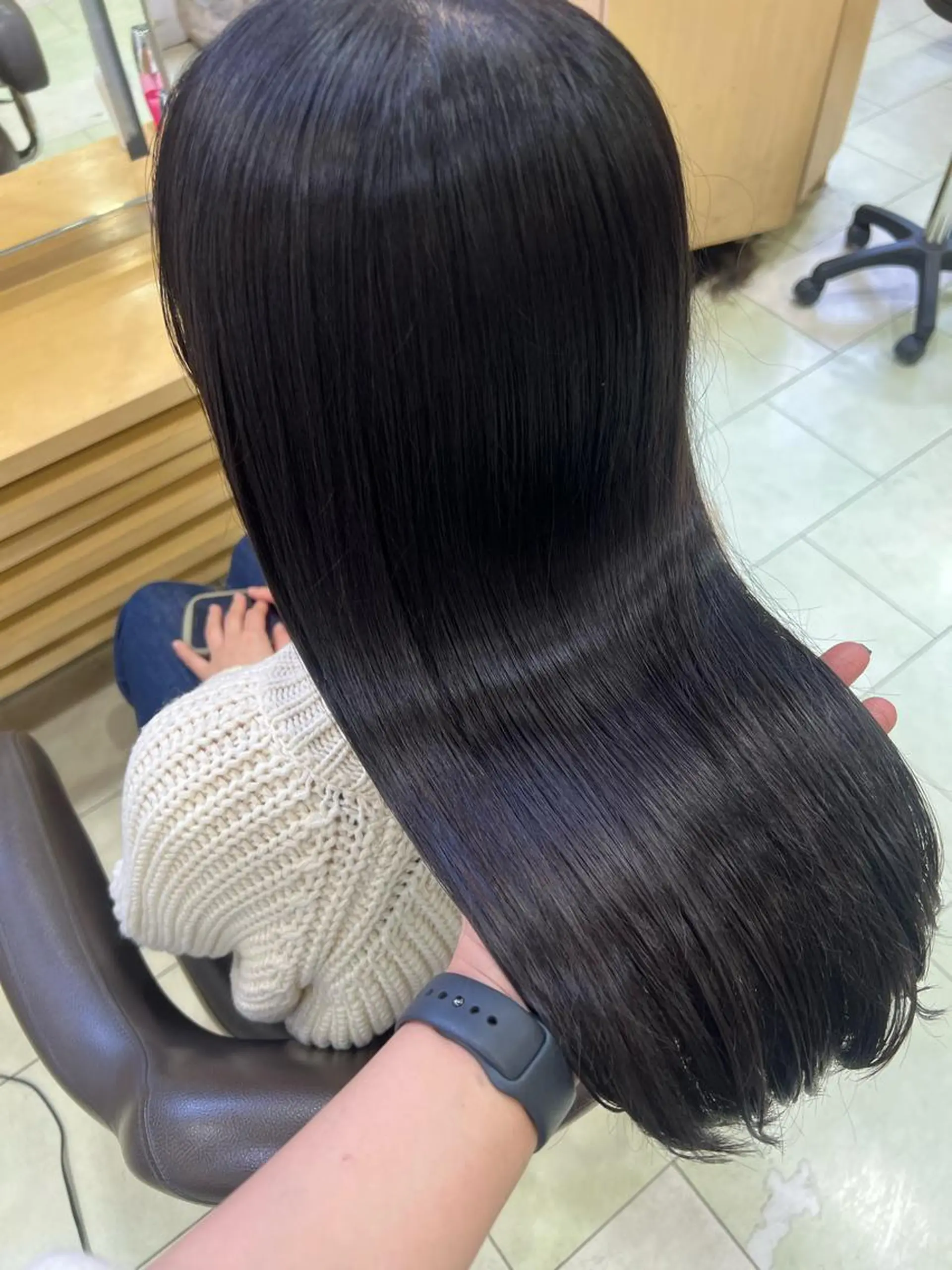 ロング カラー ヘアアレンジ 酸性ストレート チャンモリパーマ/韓 国/Minami🦋のヘアスタイル