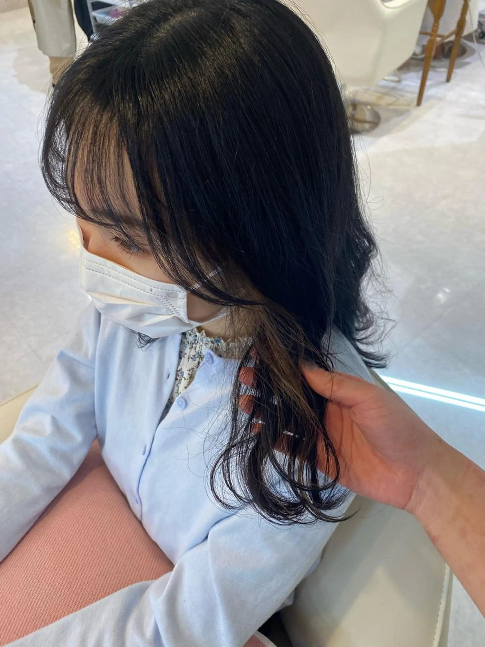 ミディアム カラー ヘアカラー 梛木 唯のヘアスタイル