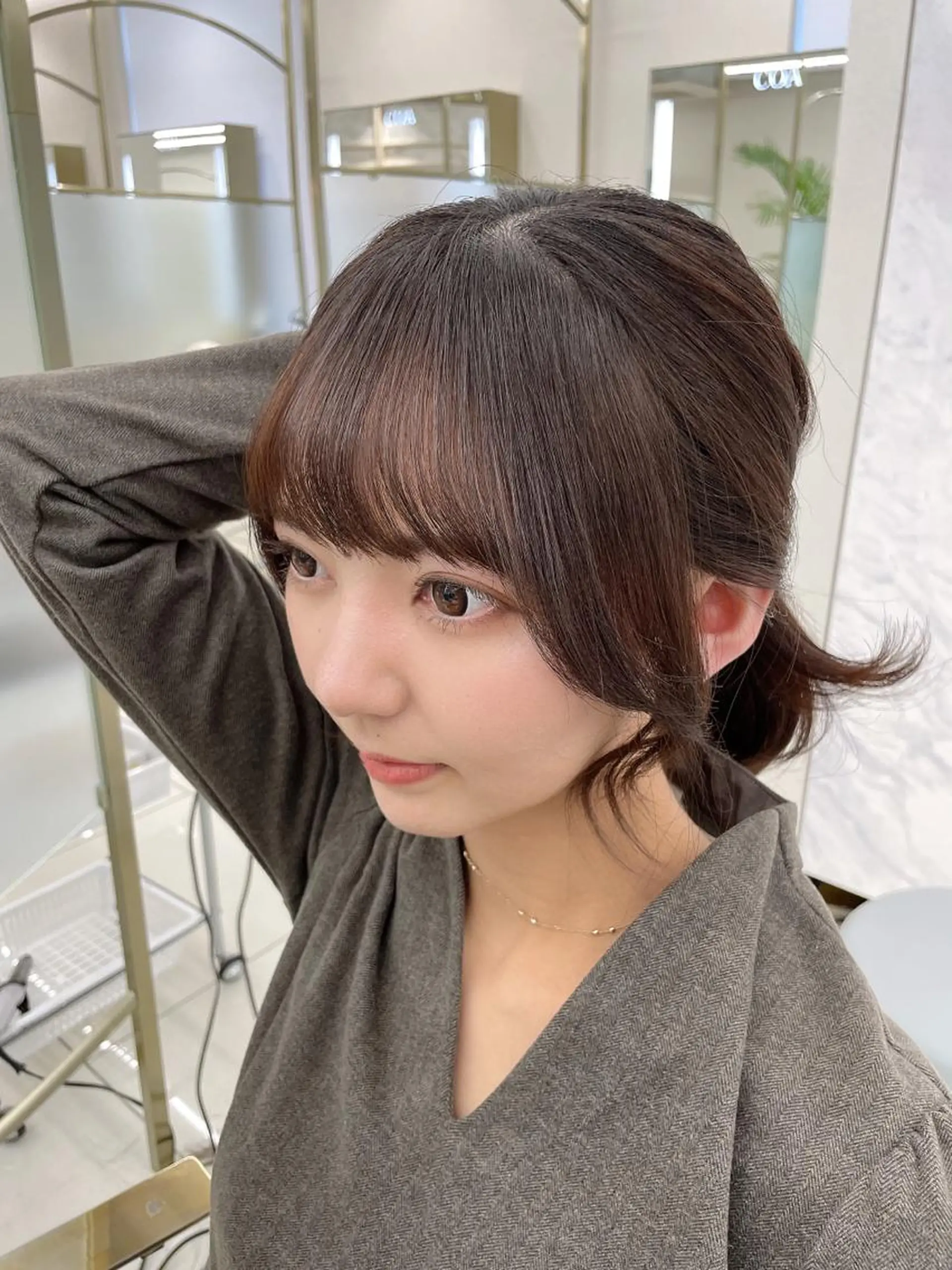 ミディアム カラー サイドバング COA GINZA 空也/前髪/顔まわりのヘアスタイル