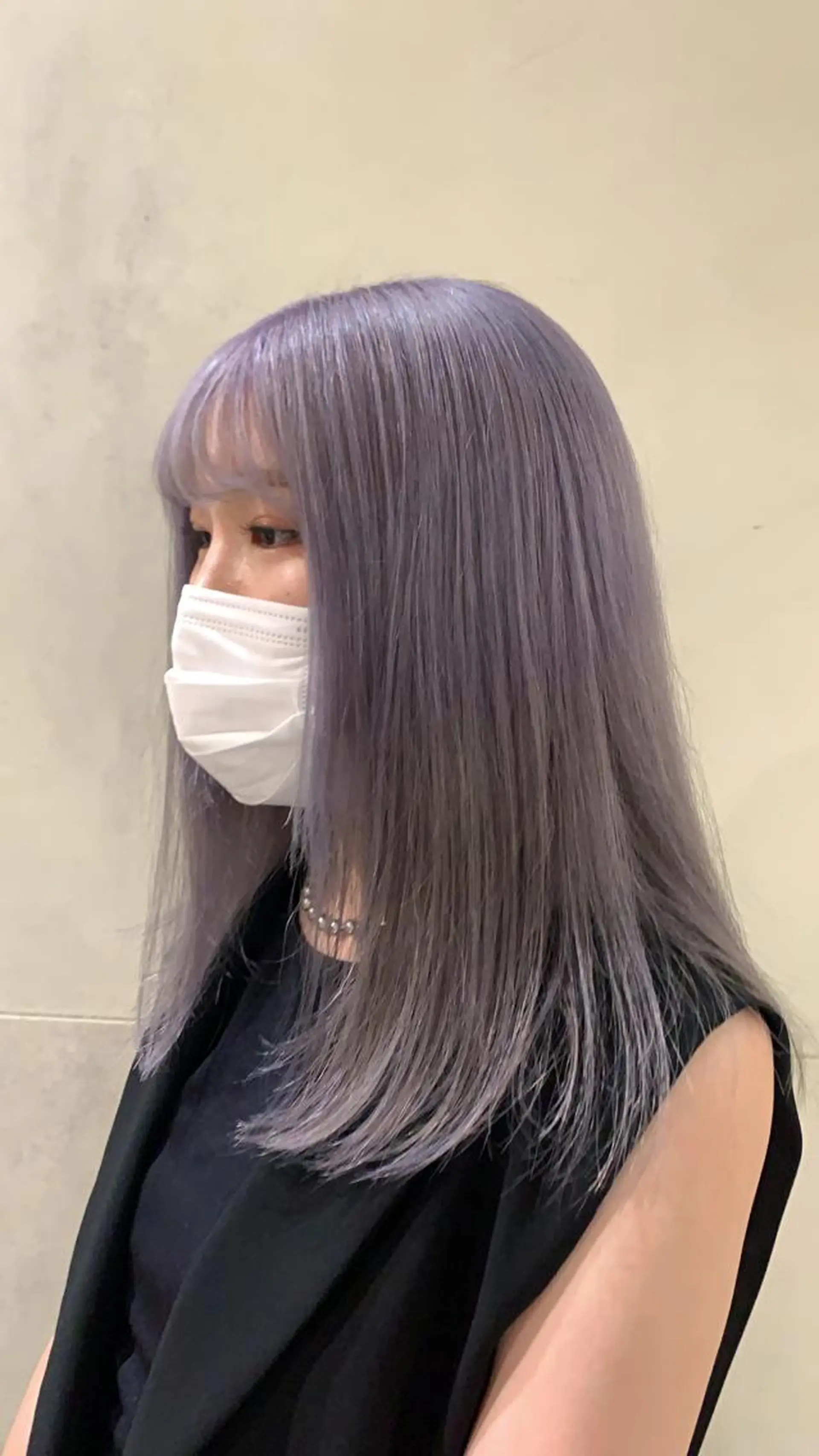 カラー ブリーチ ケアブリーチ ハイトーンカラー ラベンダーカラー 似合わせカット ケアパーマ喜来雅由のヘアスタイル