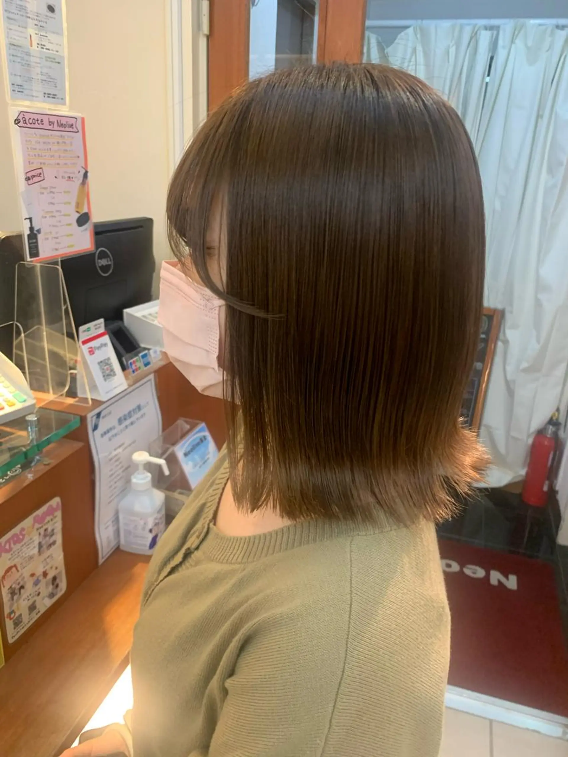 ミディアム カラー 縮毛矯正・透明感 カラー💙acoのヘアスタイル