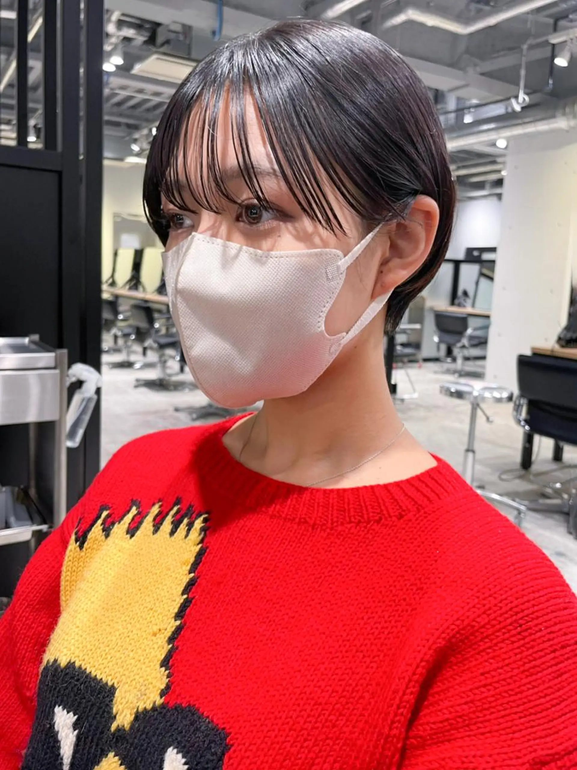 ショート カラー パーマ ヘアアレンジ ショートヘア ITbyALBUM 藤沢店のヘアスタイル