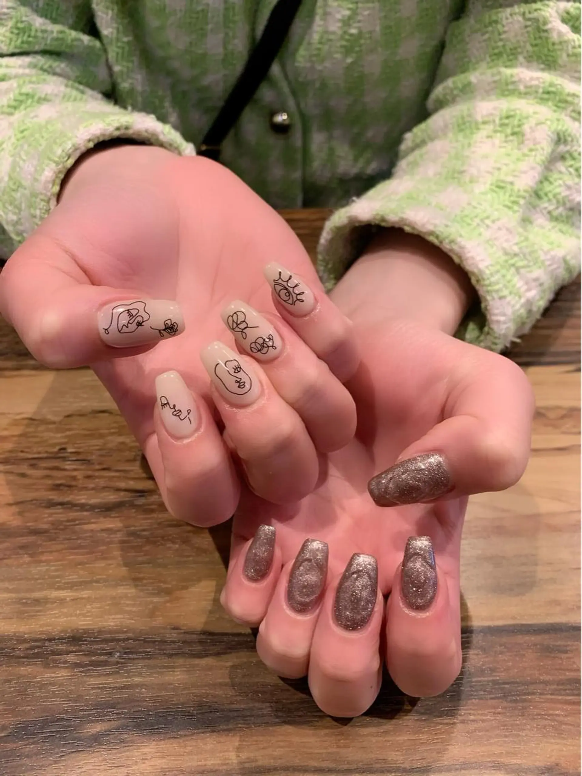 ネイル 持ち込み ニュアンスネイル ハンドネイル R.N アールドットエヌのネイルデザイン