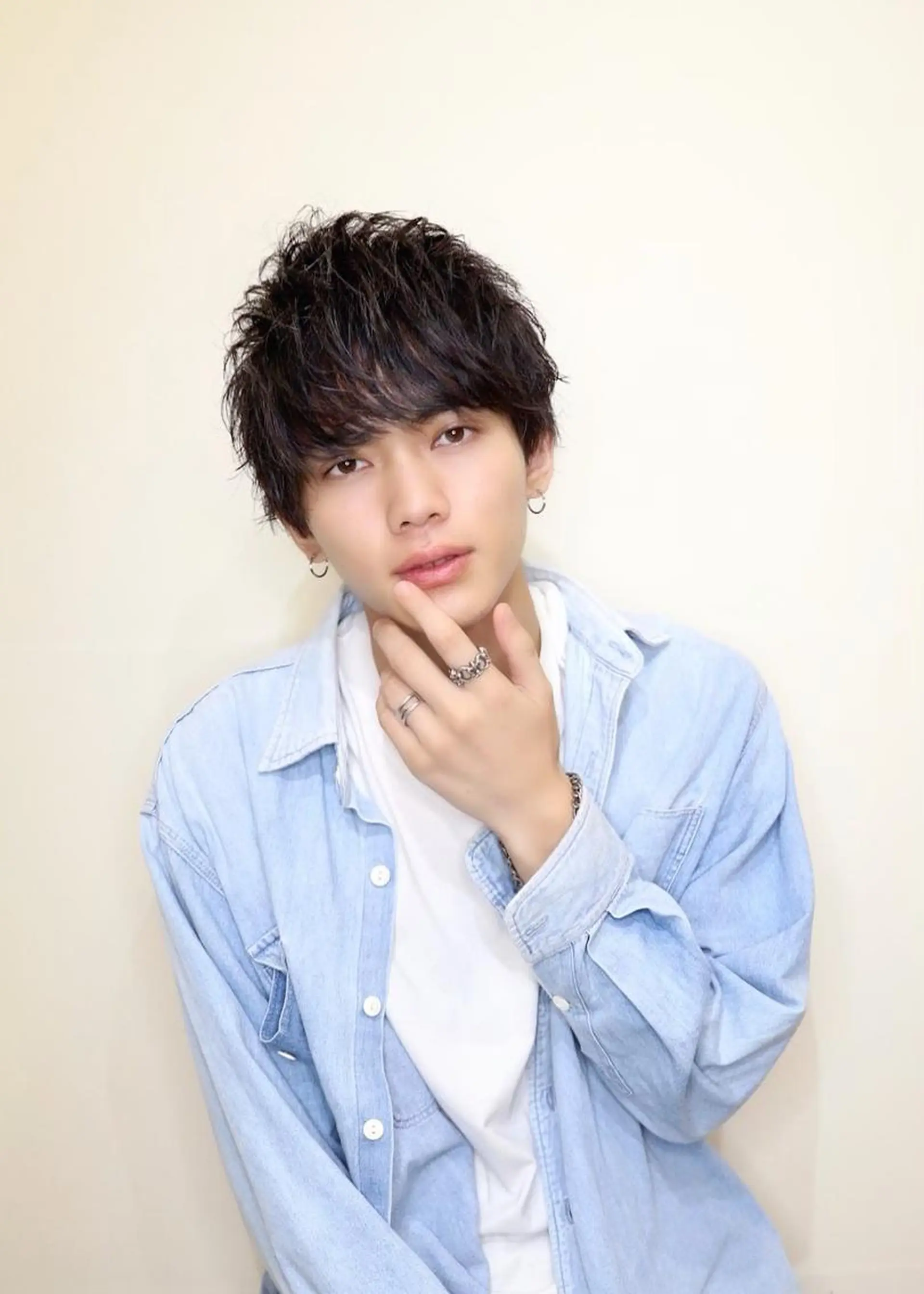 ミディアム メンズ パーマ カット ヘアカラー ✂️メンズサロン✂️ SHINE✨浅野士稀のヘアスタイル