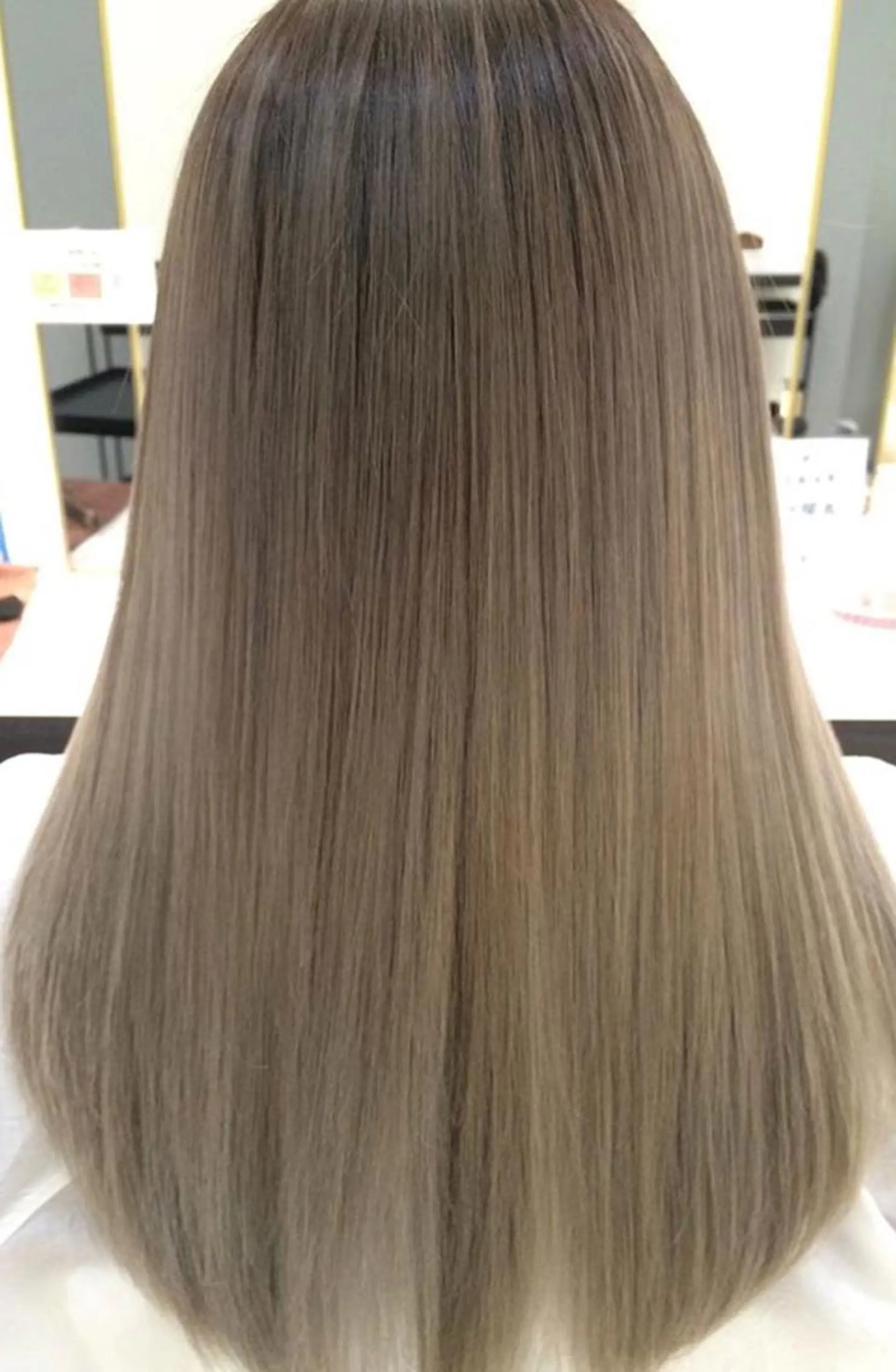 ロング カラー パーマ ハイトーンカラー 髪質改善 ストレートパーマ カット 縮毛矯正 柚木崎 伸一のヘアスタイル