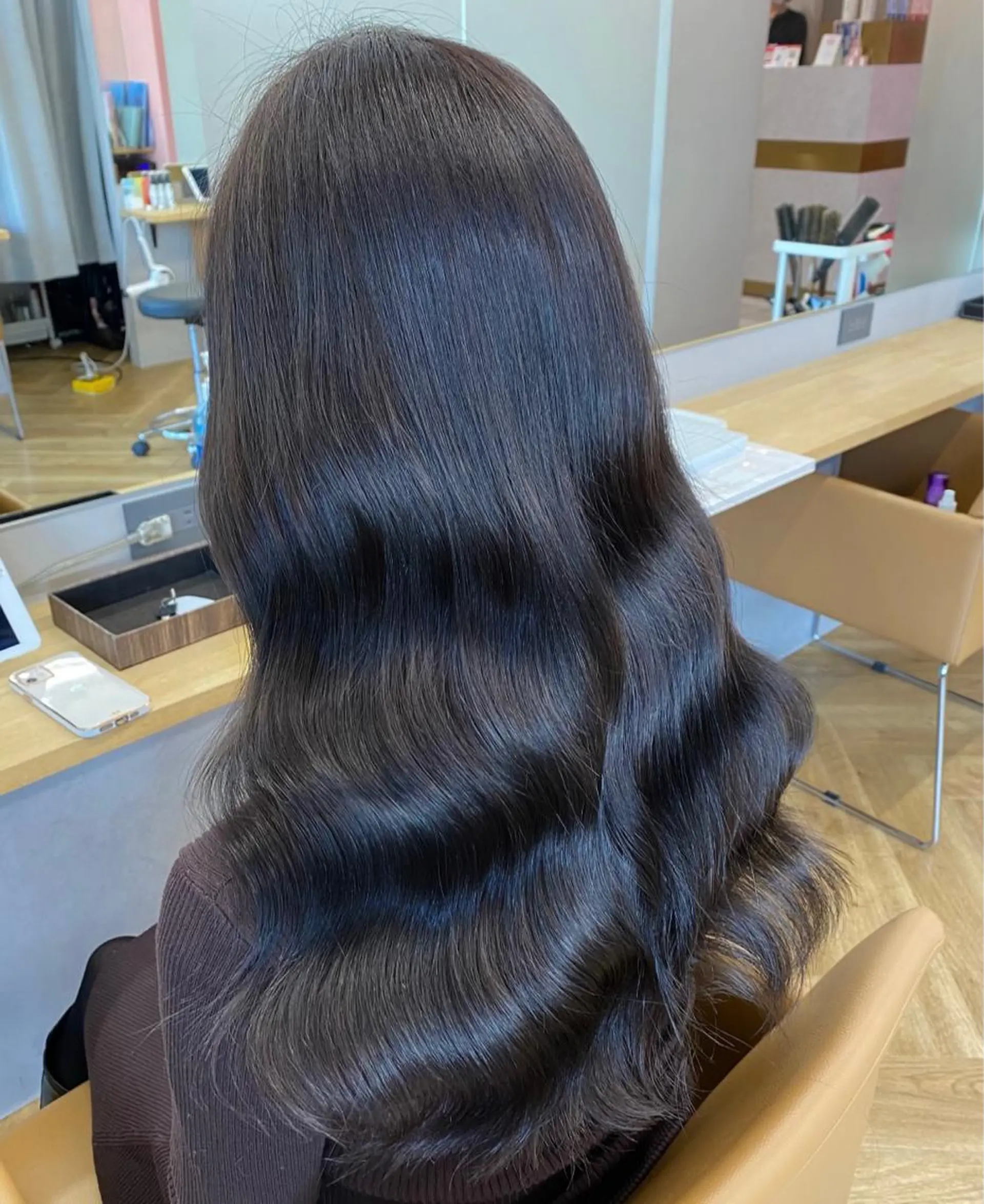 ロング トリートメント カット ヘアカラー トリートメント ヘアセット プル艶職人/ にしものヘアスタイル