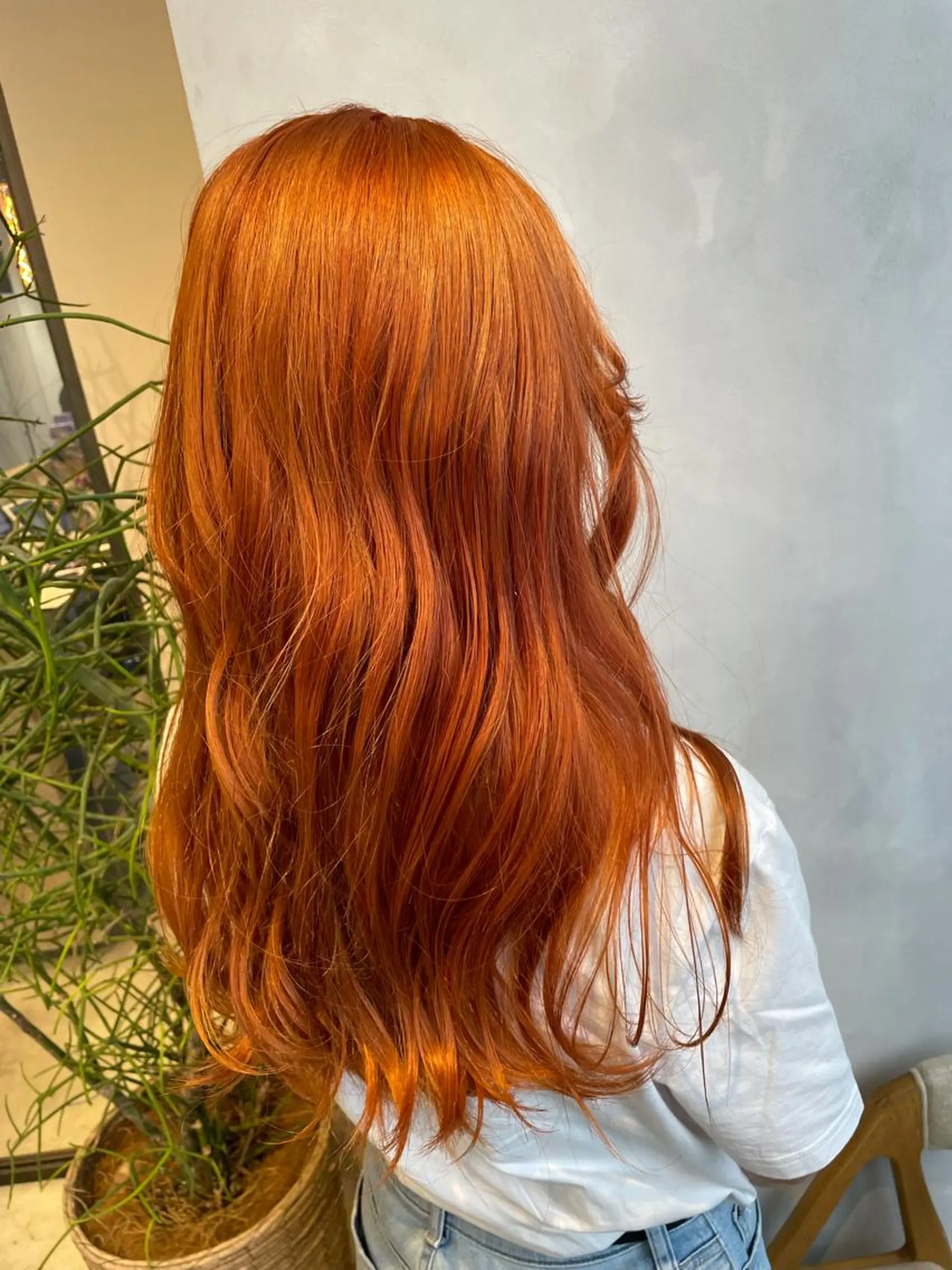 セミロング カラー オレンジ ヘアカラー トリートメント 🔷ダブルカラーハイ トーン🔷櫻井走のヘアスタイル