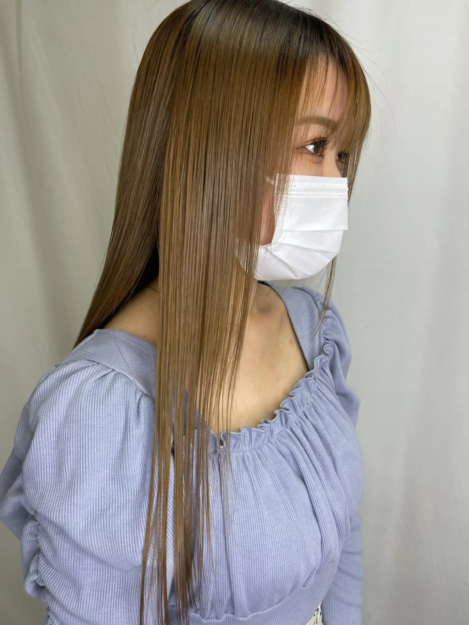 ロング パーマ カット 縮毛矯正 髪質改善/縮毛矯正 /レイヤー岡部のヘアスタイル