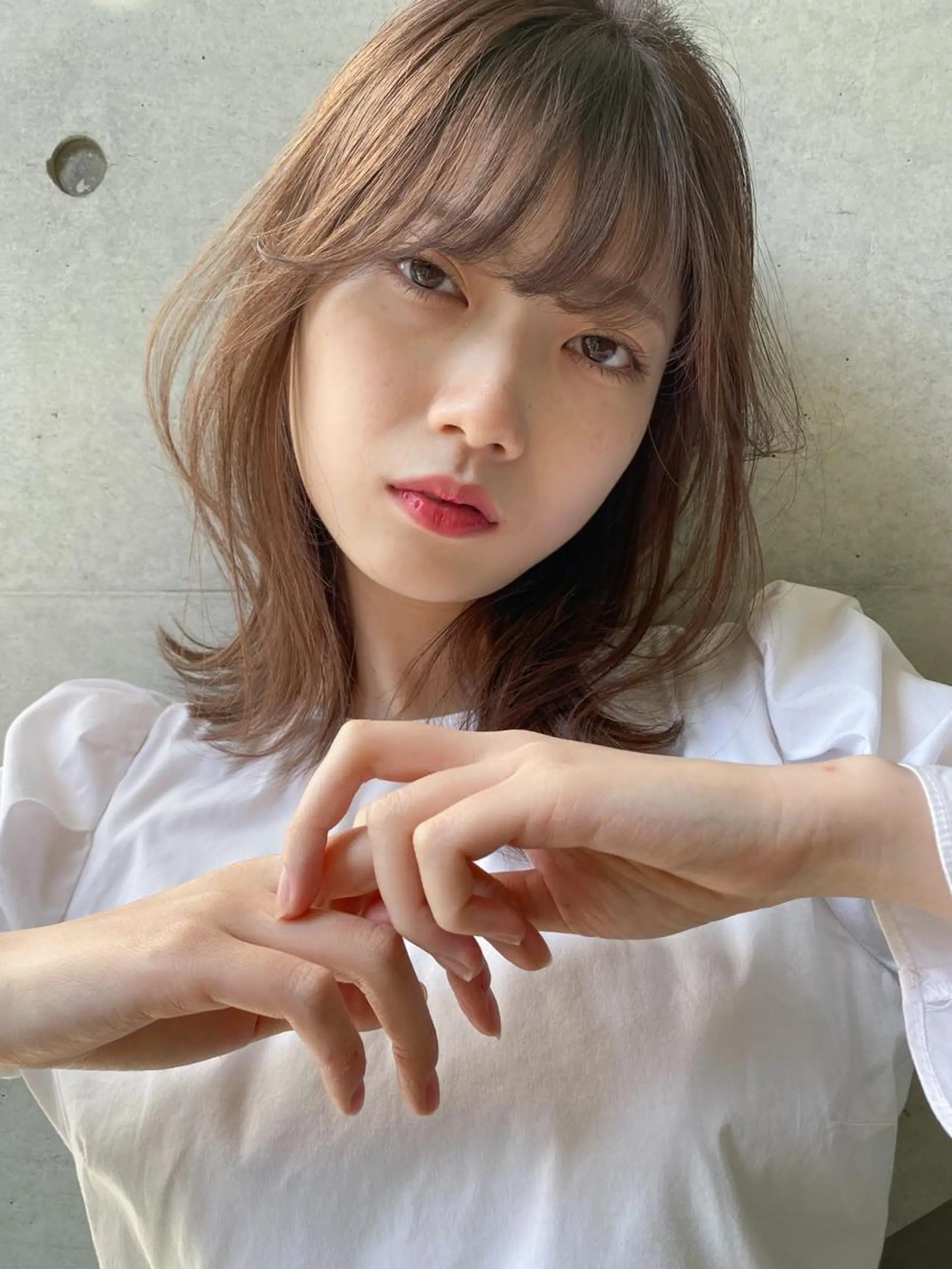 ミディアム ヘアカラー トリートメント nessヤマサキ リュウタのヘアスタイル