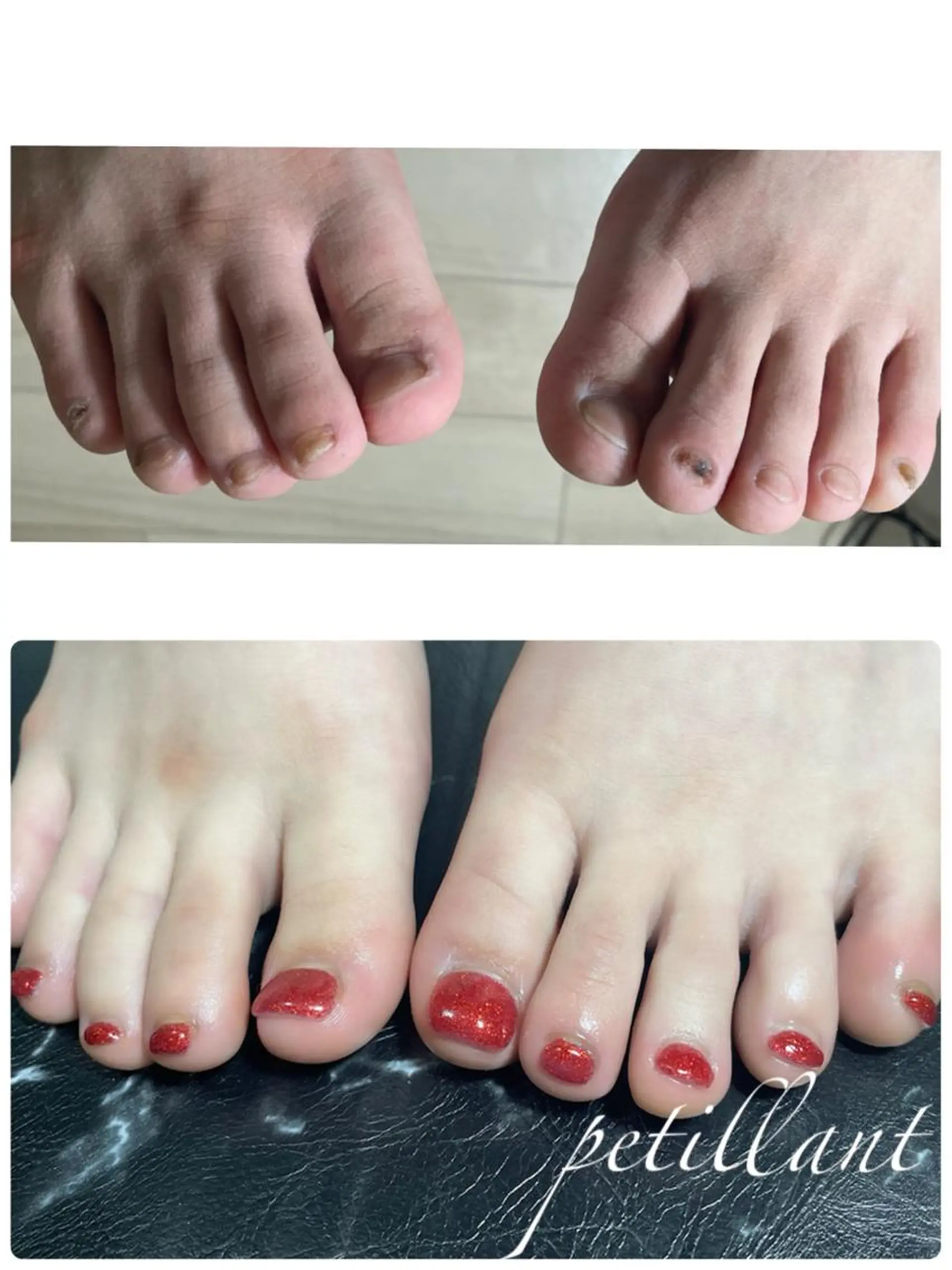 ネイル 長さ出し フットネイル 春ネイル nail salon petillantのネイルデザイン