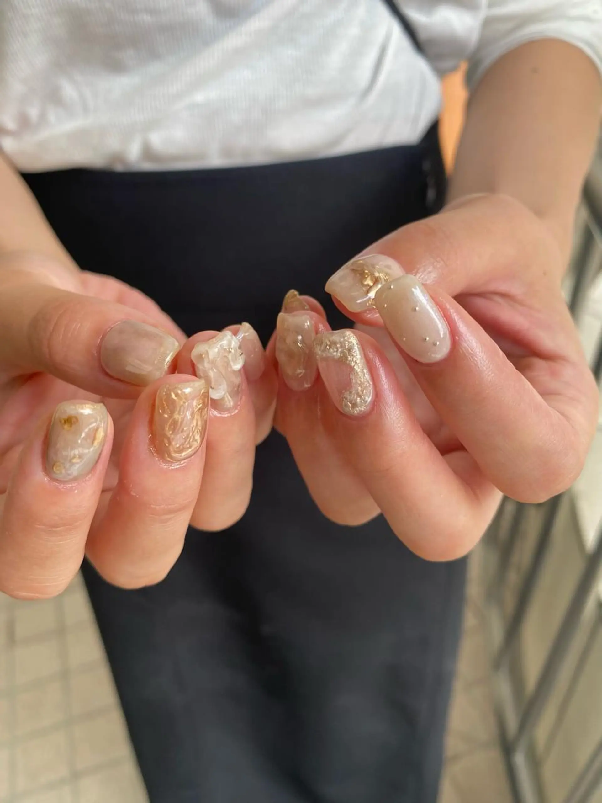 ネイル アートネイル ブライダルネイル ハンドネイル 栗林 実莉のネイルデザイン