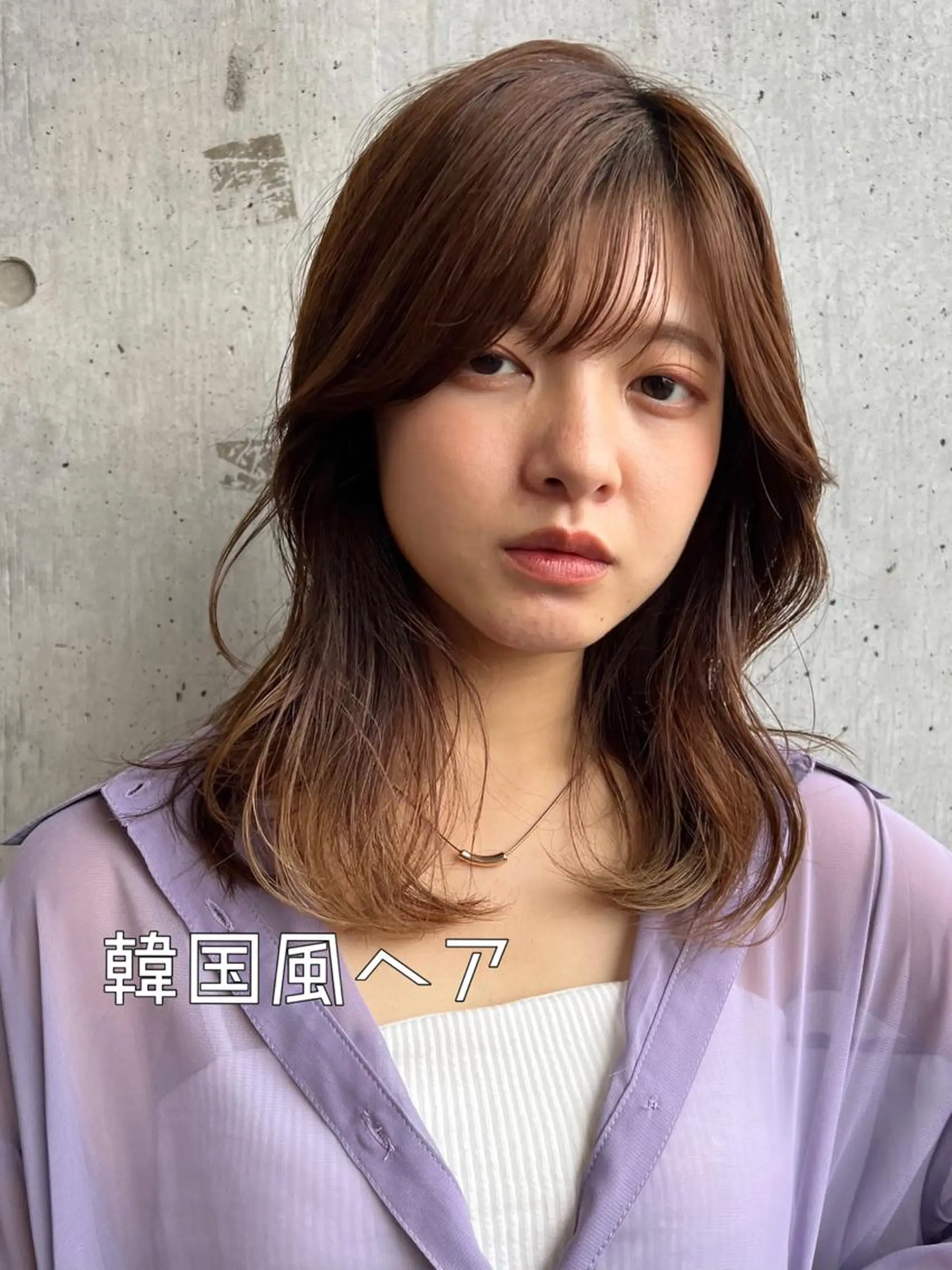 ロング パーマ 韓国風ヘア デジタルパーマ 渋谷/暖色系カラー kotoha🍊のヘアスタイル