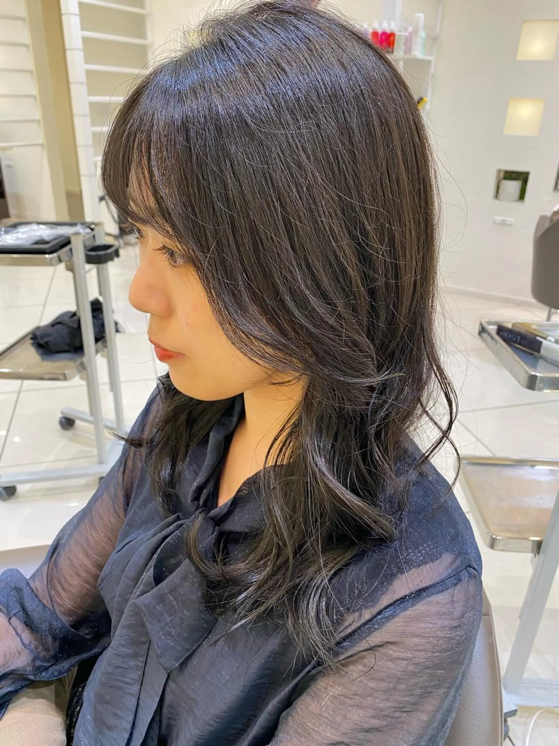 ミディアム カラー ヘアアレンジ マツエク・マツパ 💎耳ツボジュエリー ×銀座美容室💎のヘアスタイル