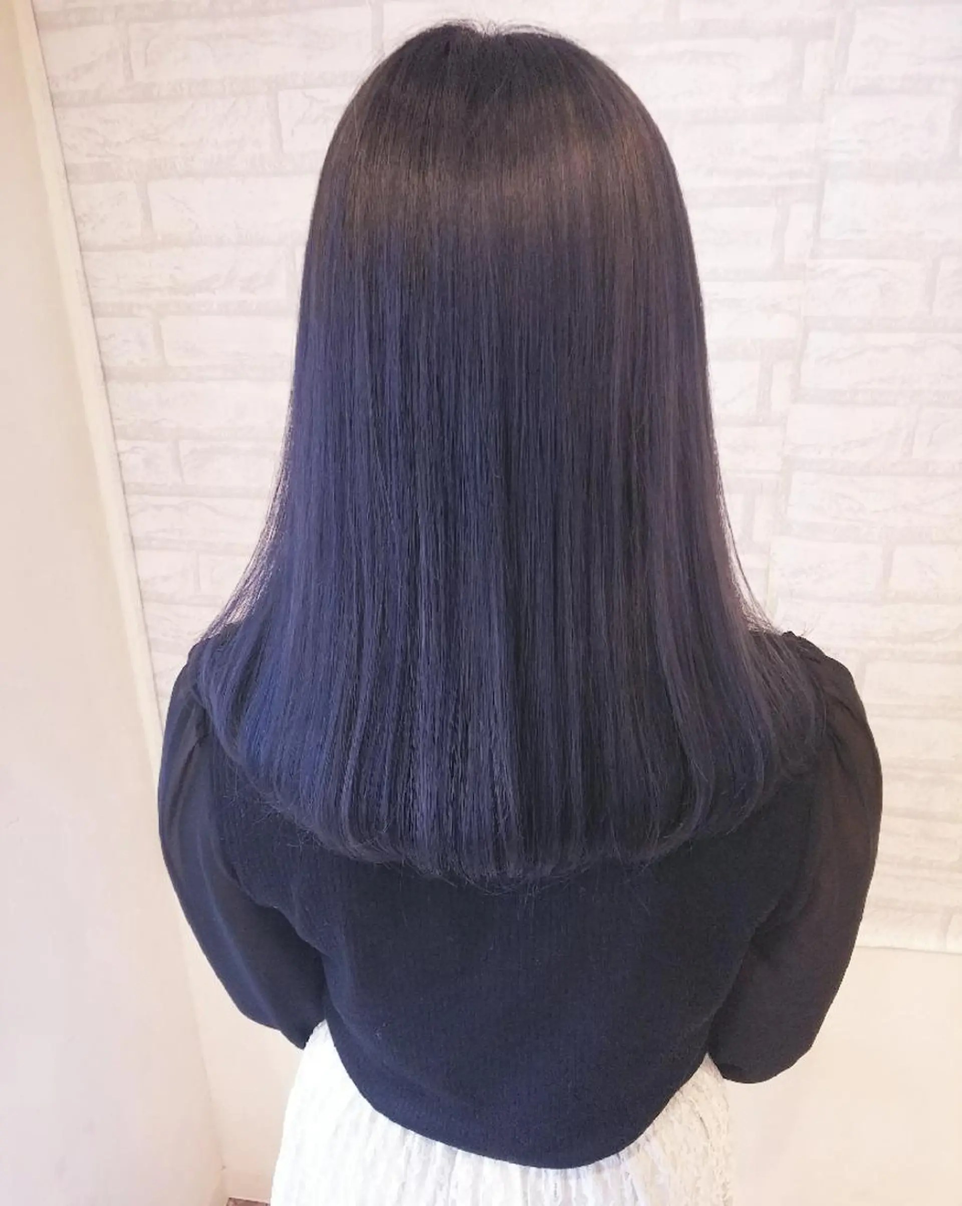 セミロング カラー アッシュ ラベンダーカラー ラベンダーアッシュ RU RIのヘアスタイル