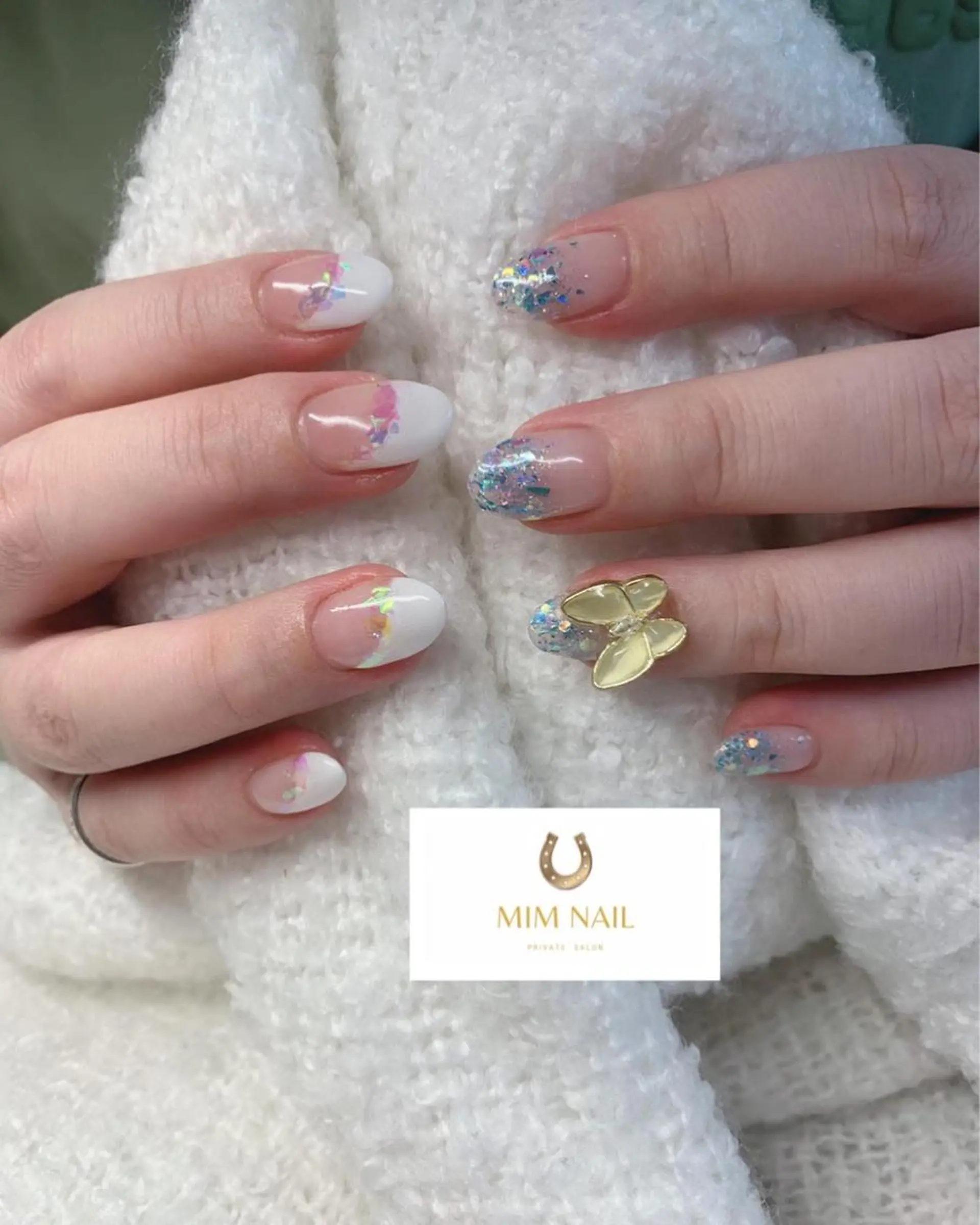 ネイル アートネイル オーロラネイル フレンチネイル 韓国ネイル ミラーネイル *･*MIMnail 1号店･*:･*のネイルデザイン