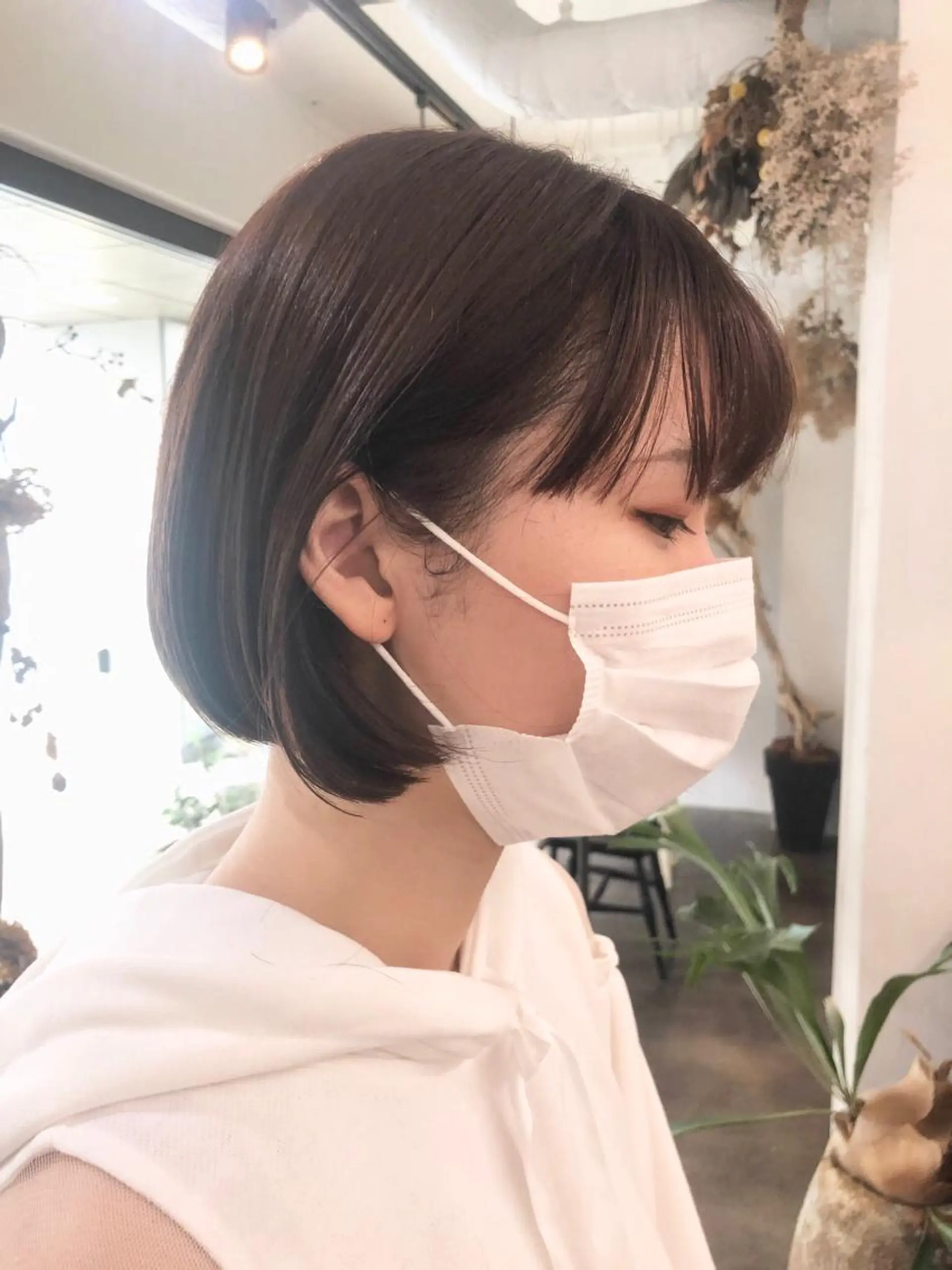 ショート カラー ブラウンカラー ピンクカラー ピンクブラウン ボブ カット ヘアカラー 千葉 郁也のヘアスタイル