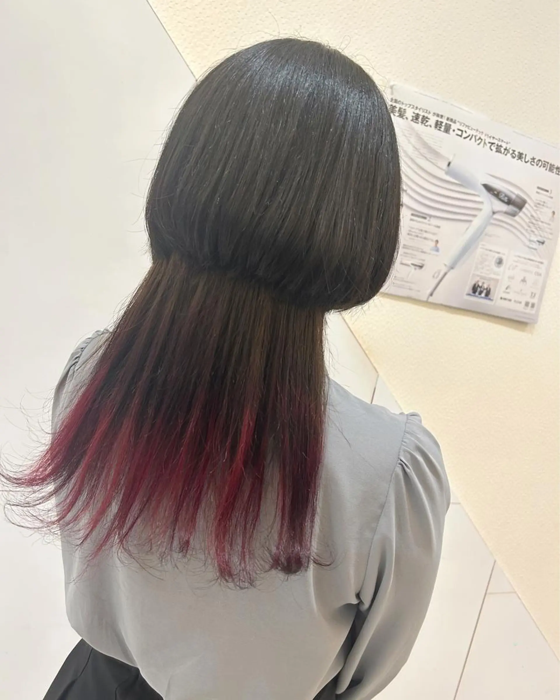 ロング カラー レッドカラー トリートメント ウルフカット カット ヘアカラー 今村公介 ブリーチ特化、派手髪のヘアスタイル
