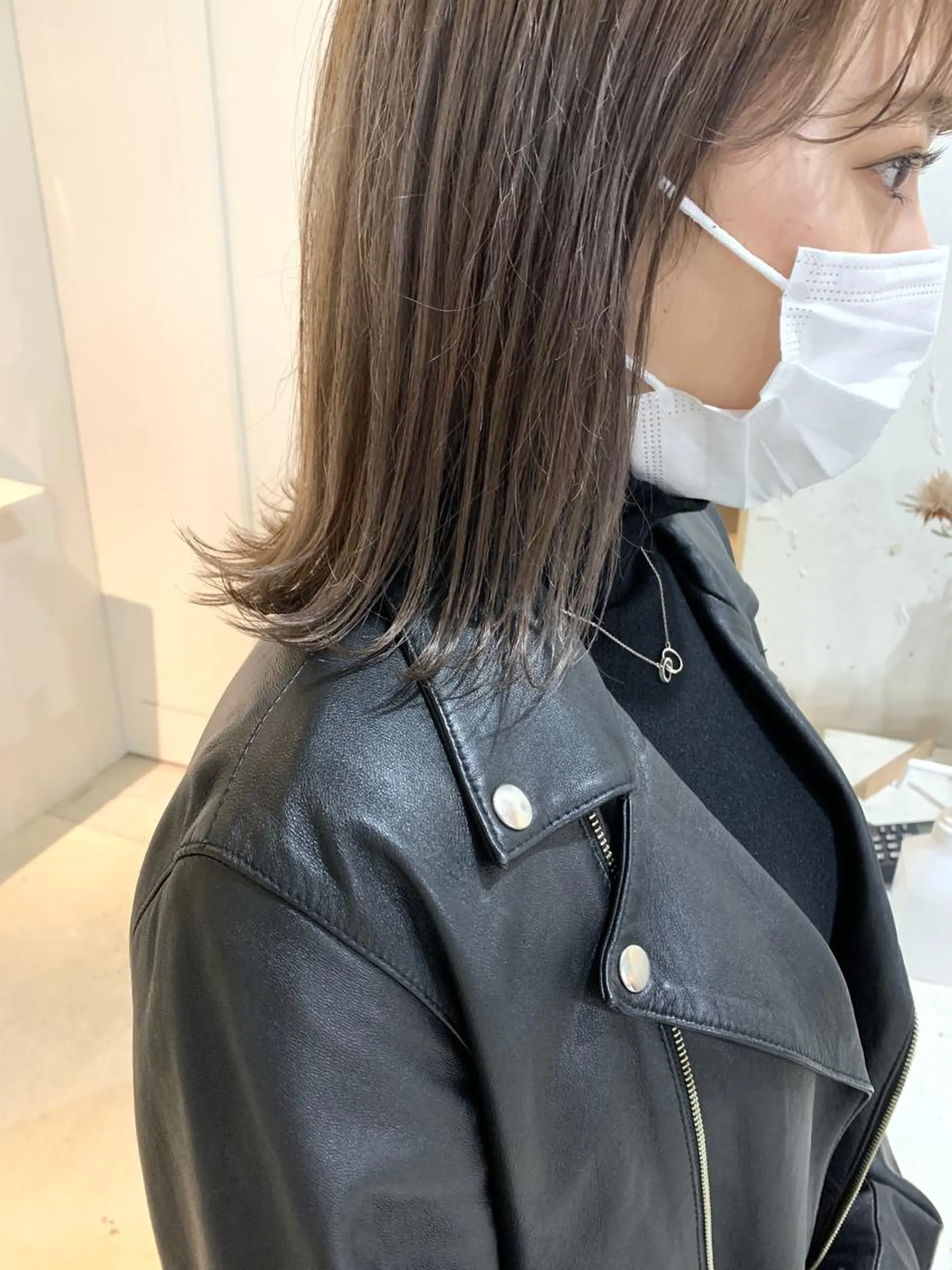 ミディアム カット ヘアカラー トリートメント ダブルカラー/透明感 💈JUNYA💈のヘアスタイル