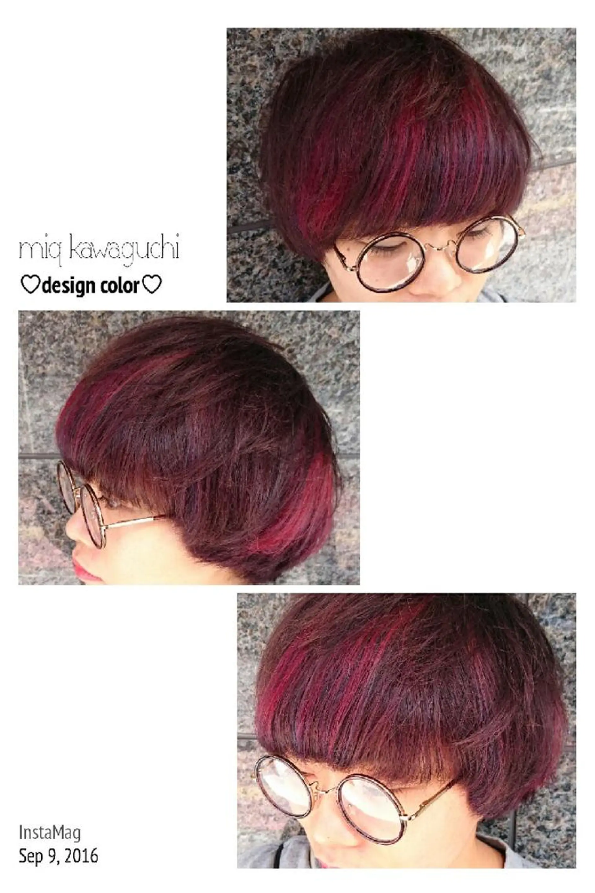 ショート カラー ヘアアレンジ 嶋田 ゆきのヘアスタイル