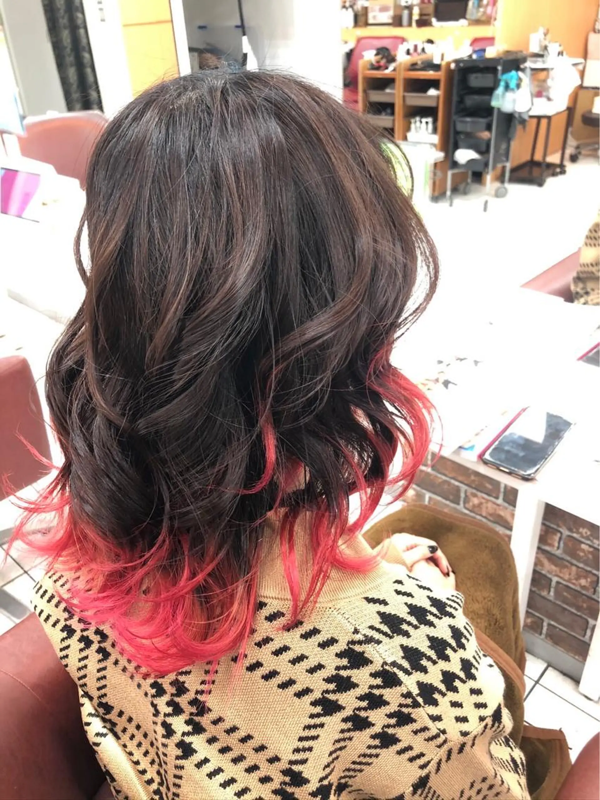 セミロング カラー ヘアカラー soin by poshのヘアスタイル