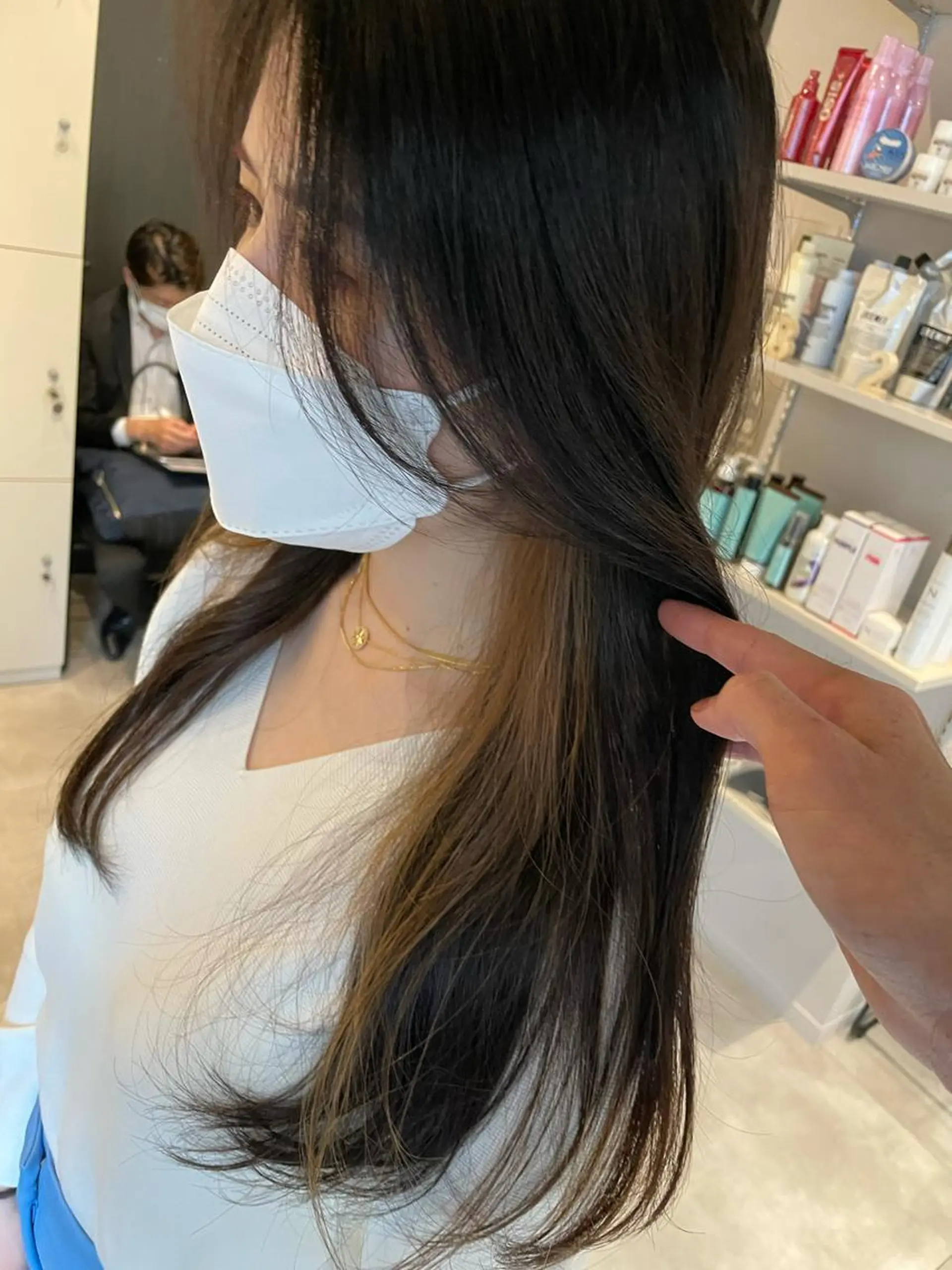 セミロング カラー AMATELAS zero所属・レイヤー×髪質改善 ×透明感/杉田 圭のヘアスタイル