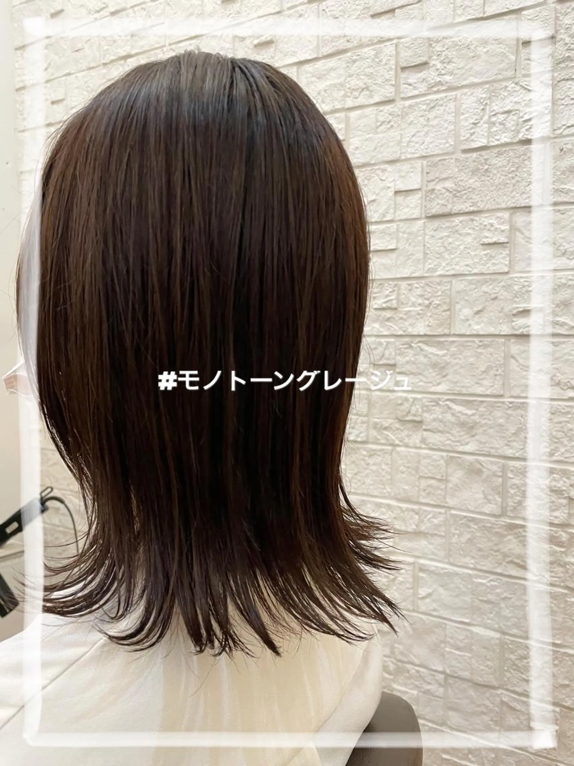 ミディアム カラー 透明感カラー グレージュ カット パーマ 杉山 蒼汰のヘアスタイル